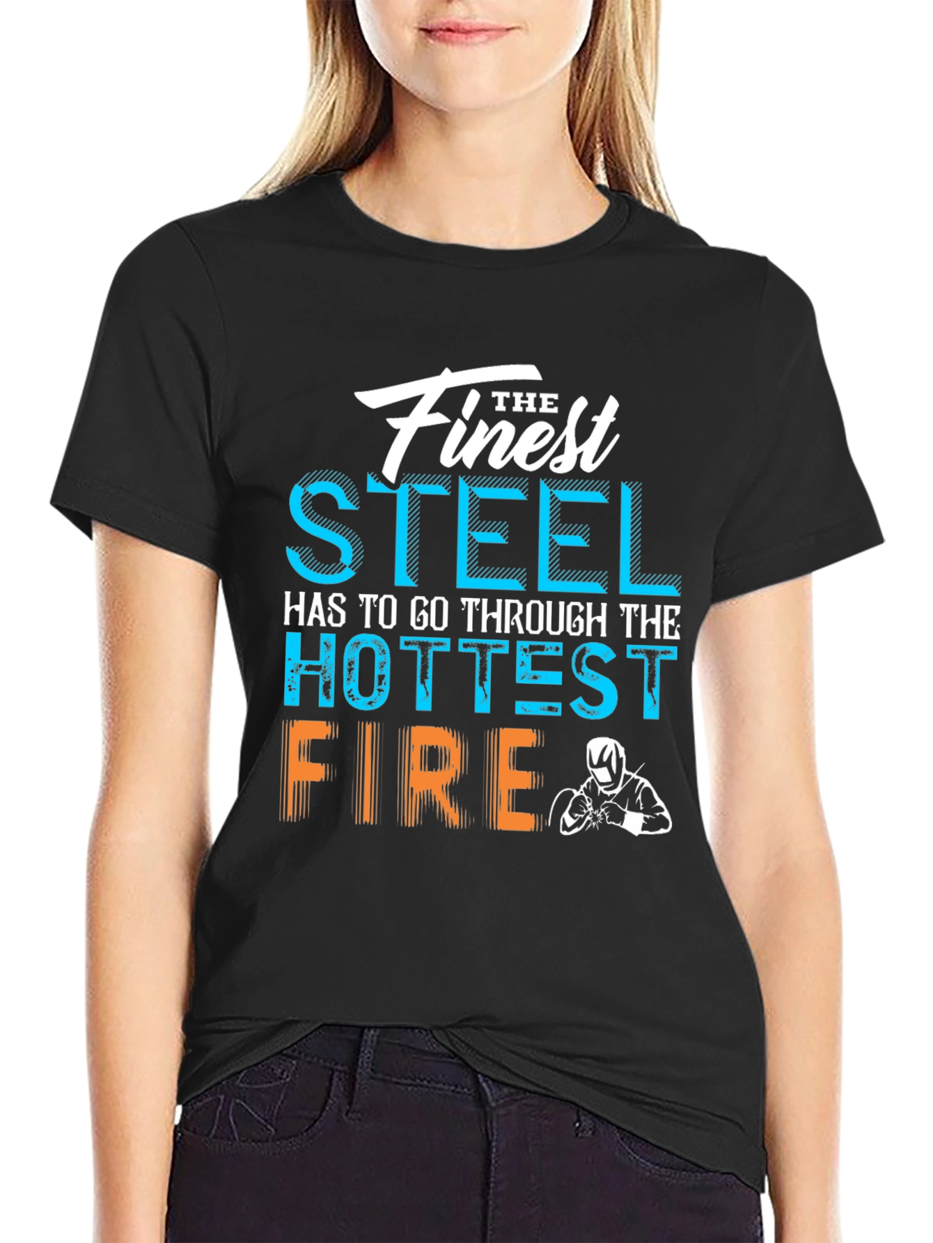 Finest Steel Fire Black Graphic T-Shirt