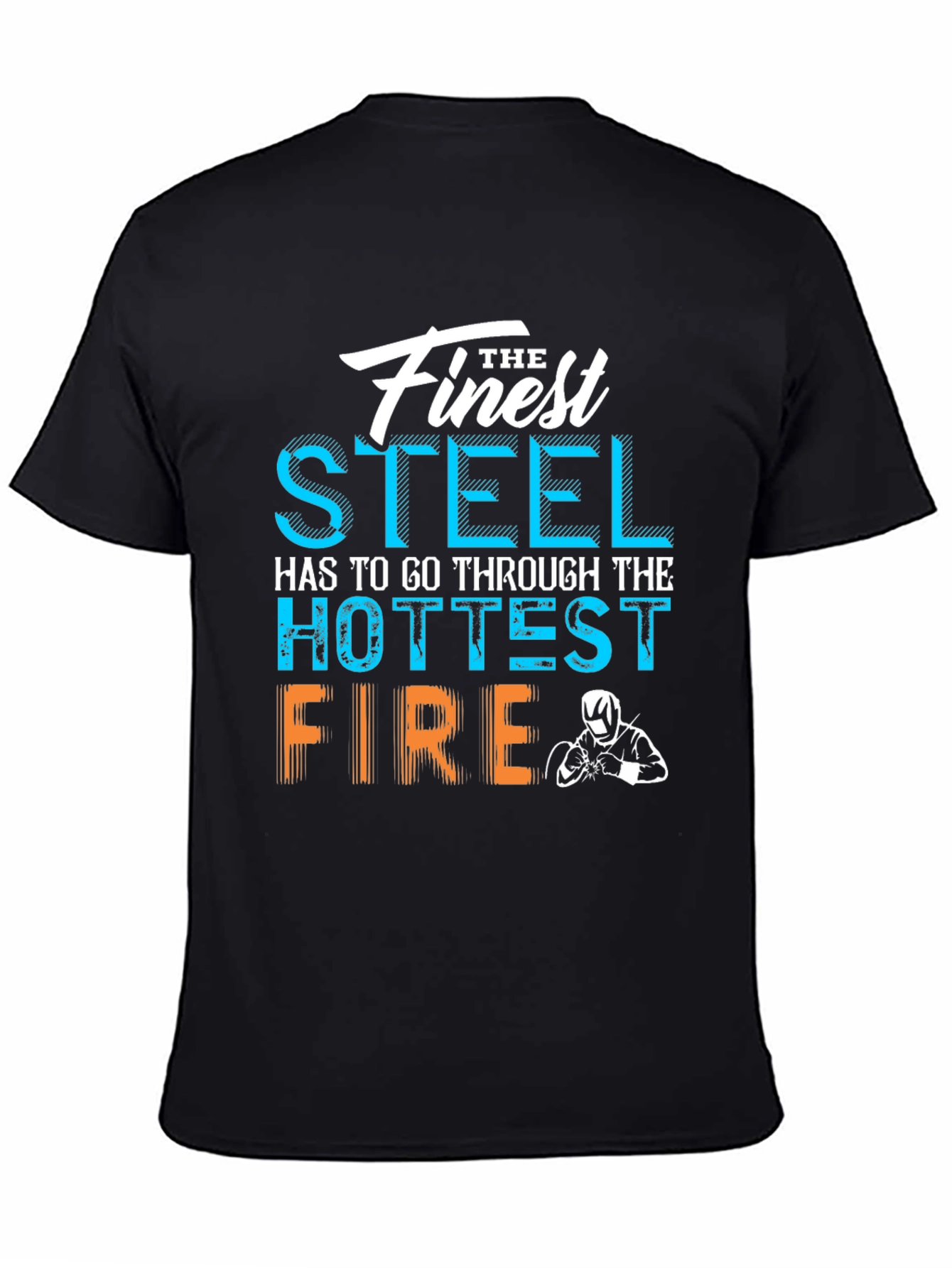 Finest Steel Fire Black Graphic T-Shirt