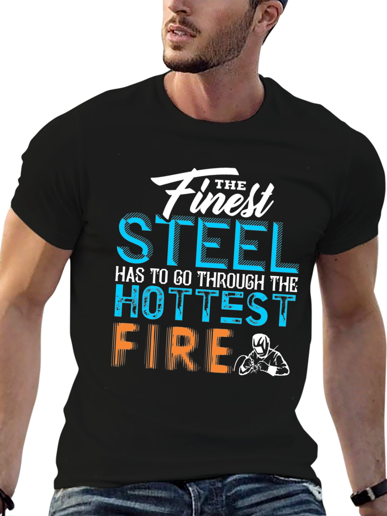 Finest Steel Fire Black Graphic T-Shirt