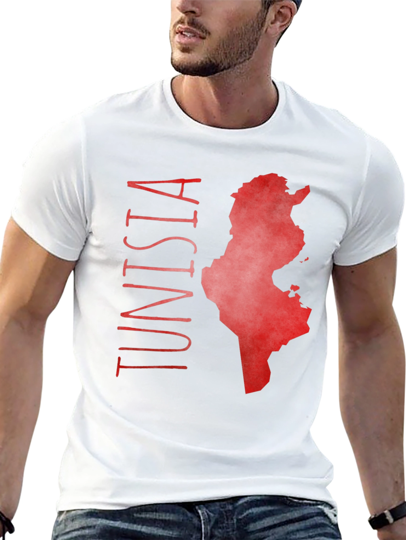 Tunisia Map Graphic T-Shirt