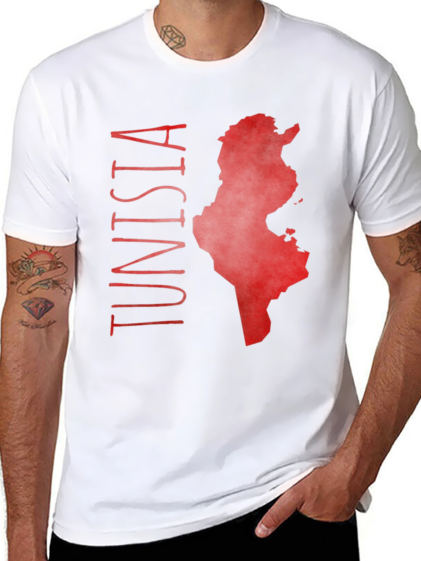 Tunisia Map Graphic T-Shirt
