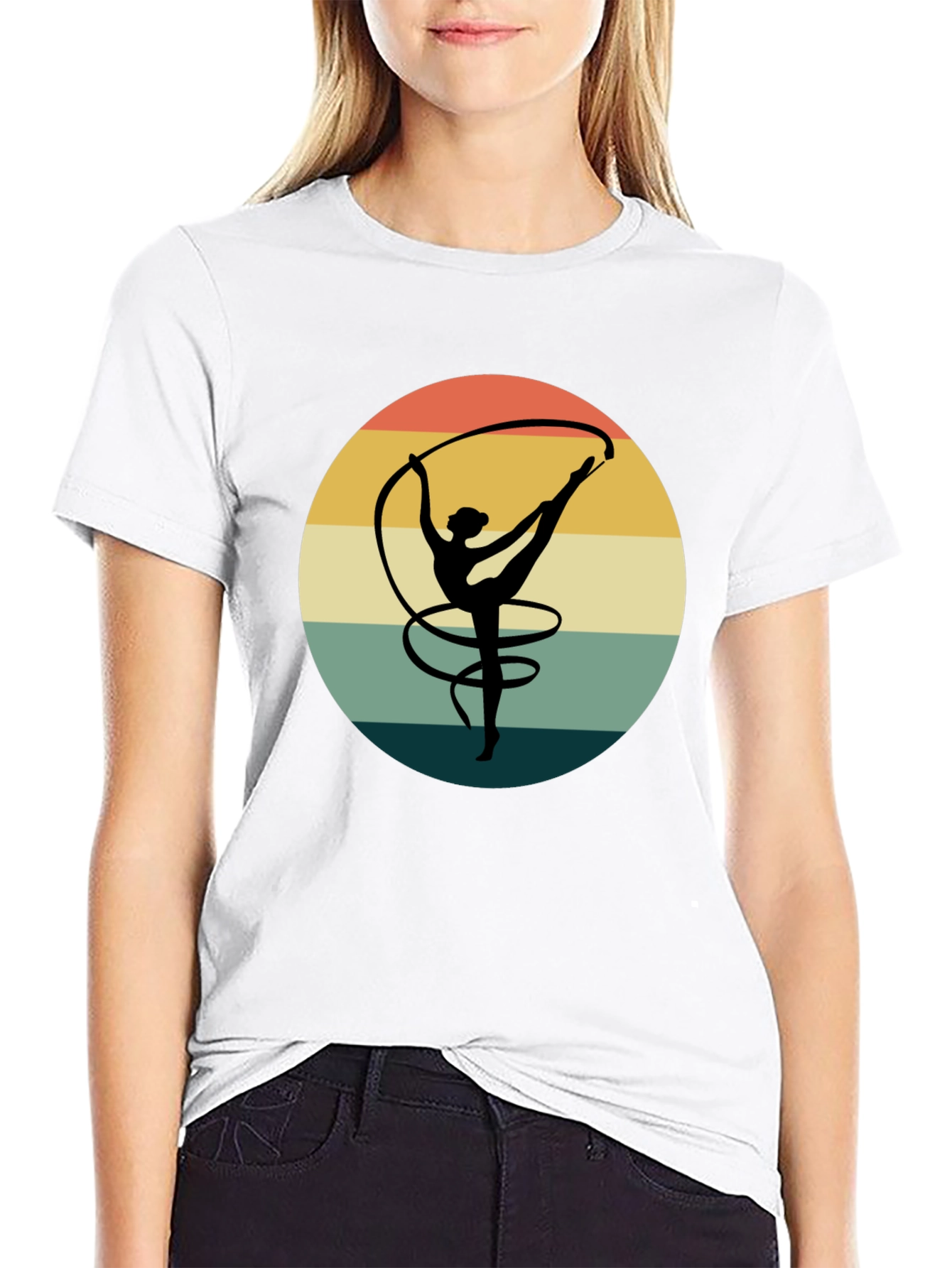 Retro Gymnast Silhouette T-Shirt