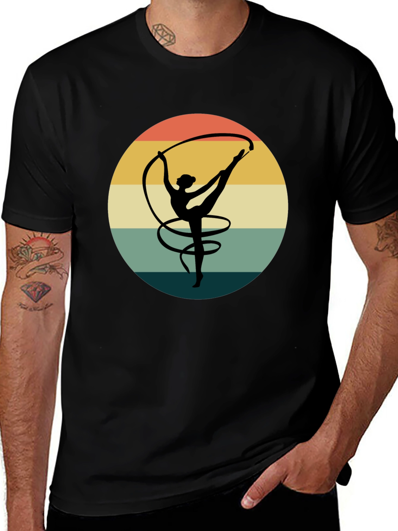 Retro Gymnast Silhouette T-Shirt
