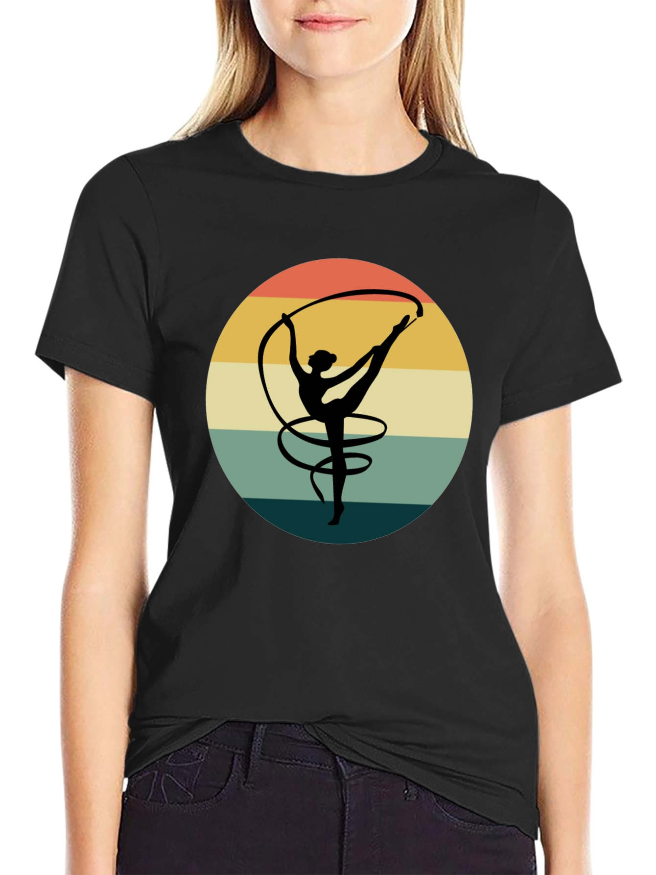 Retro Gymnast Silhouette T-Shirt