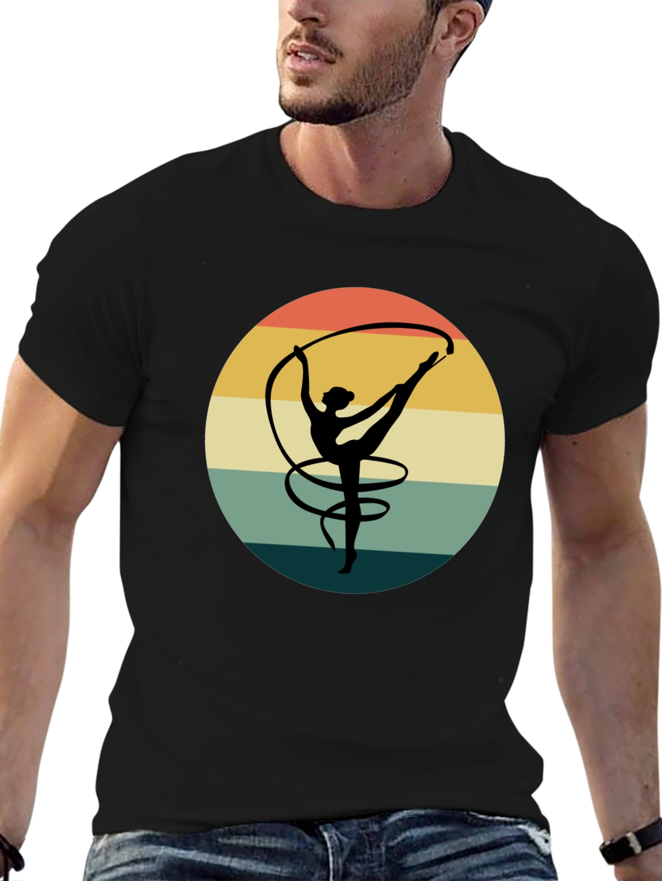 Retro Gymnast Silhouette T-Shirt