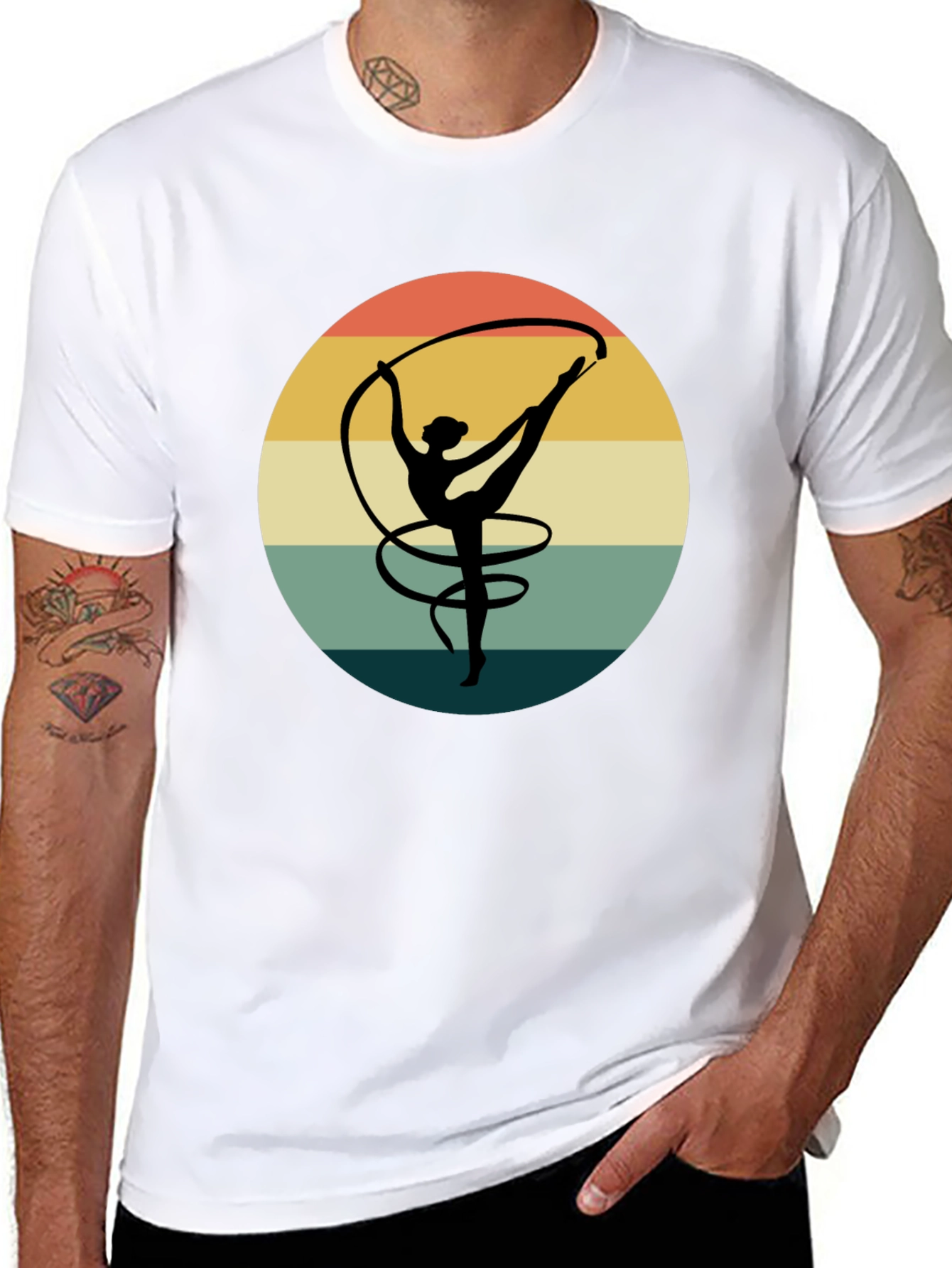 Retro Gymnast Silhouette T-Shirt