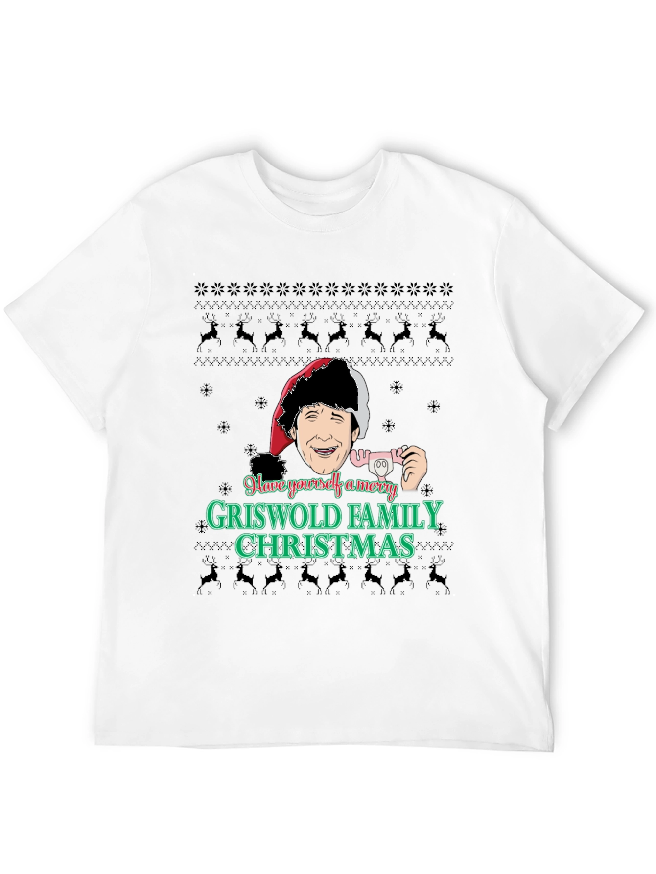 Merry Griswold Family Christmas Black T-Shirt
