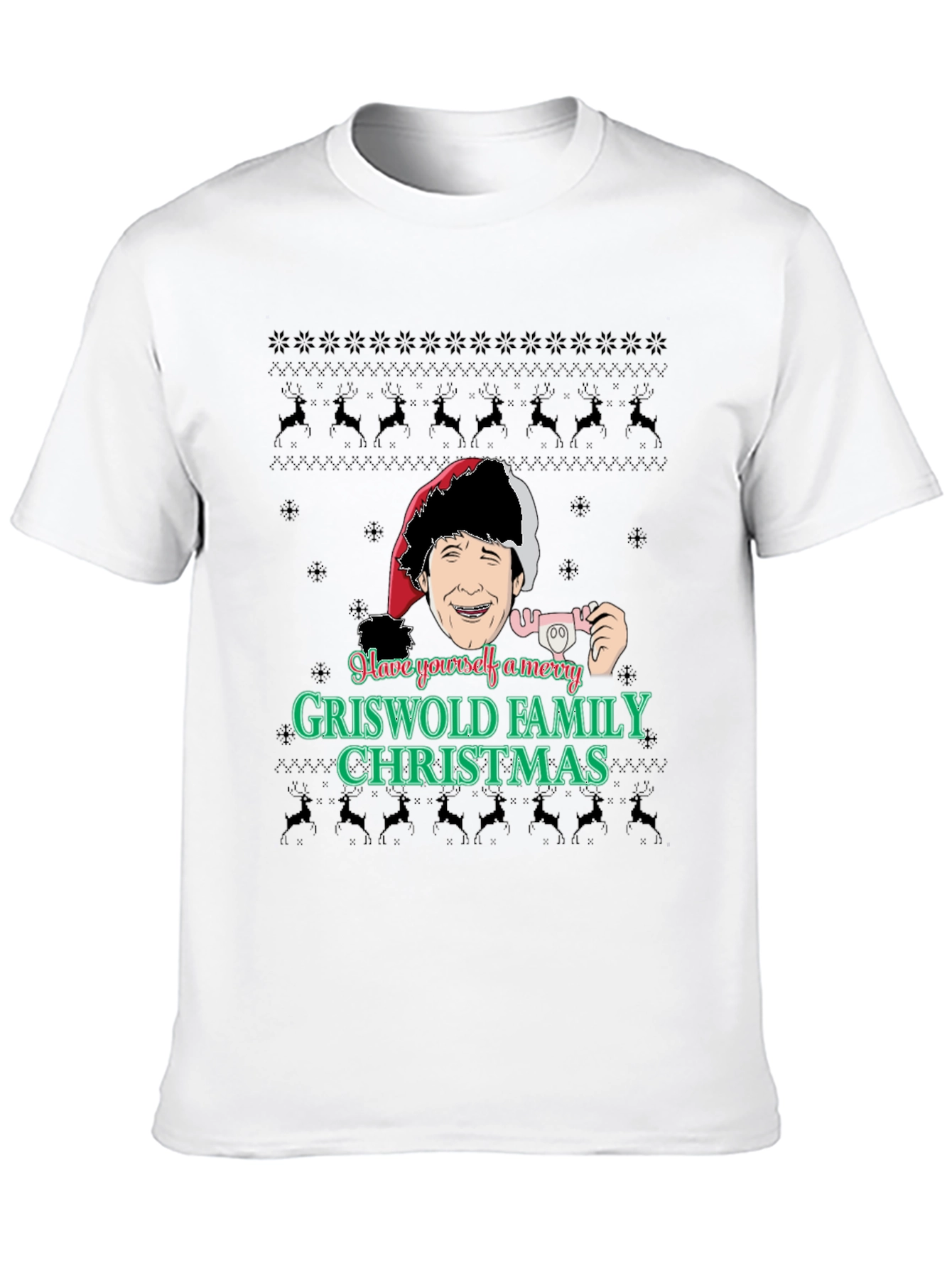 Merry Griswold Family Christmas Black T-Shirt