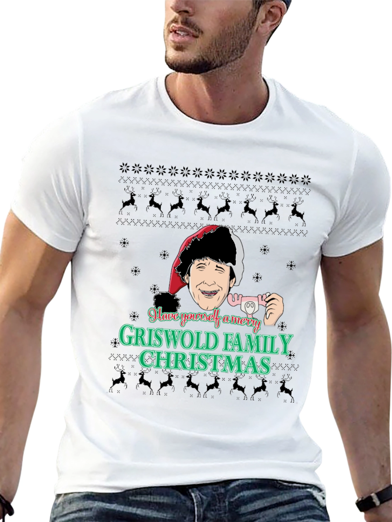 Merry Griswold Family Christmas Black T-Shirt
