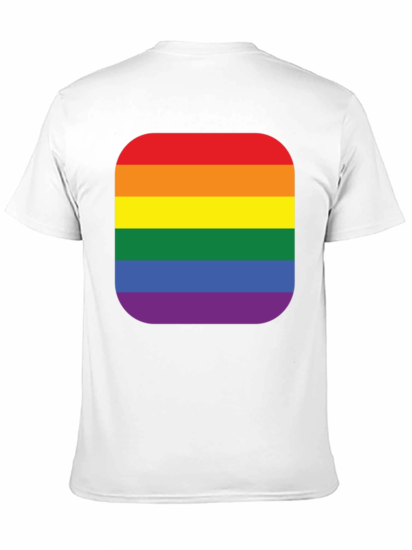 Pride Rainbow Stripe T-Shirt - Black Cotton Blend