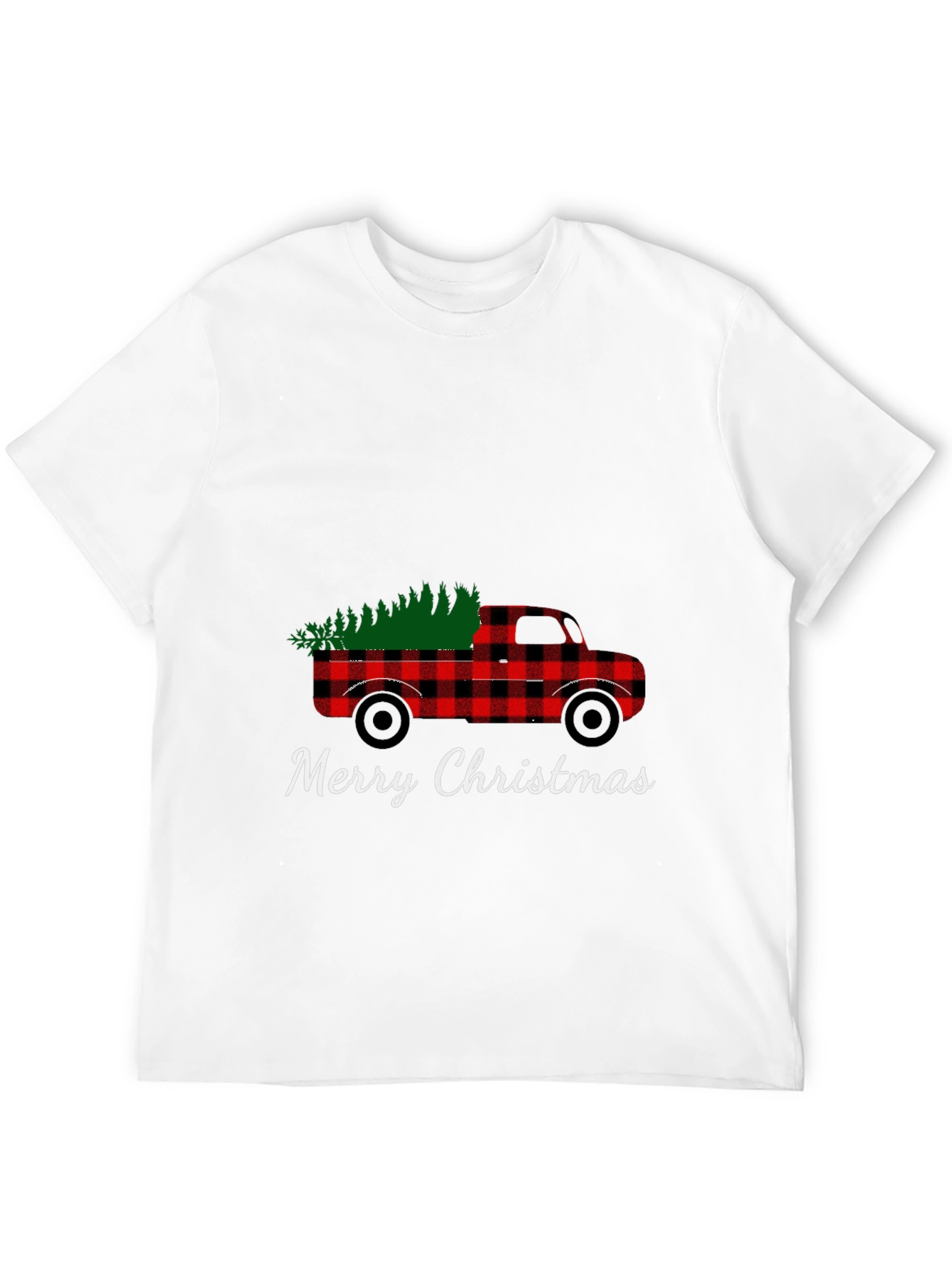 Plaid Truck Christmas T-Shirt
