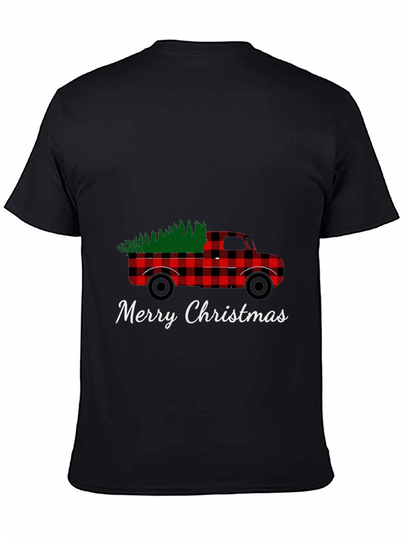 Plaid Truck Christmas T-Shirt