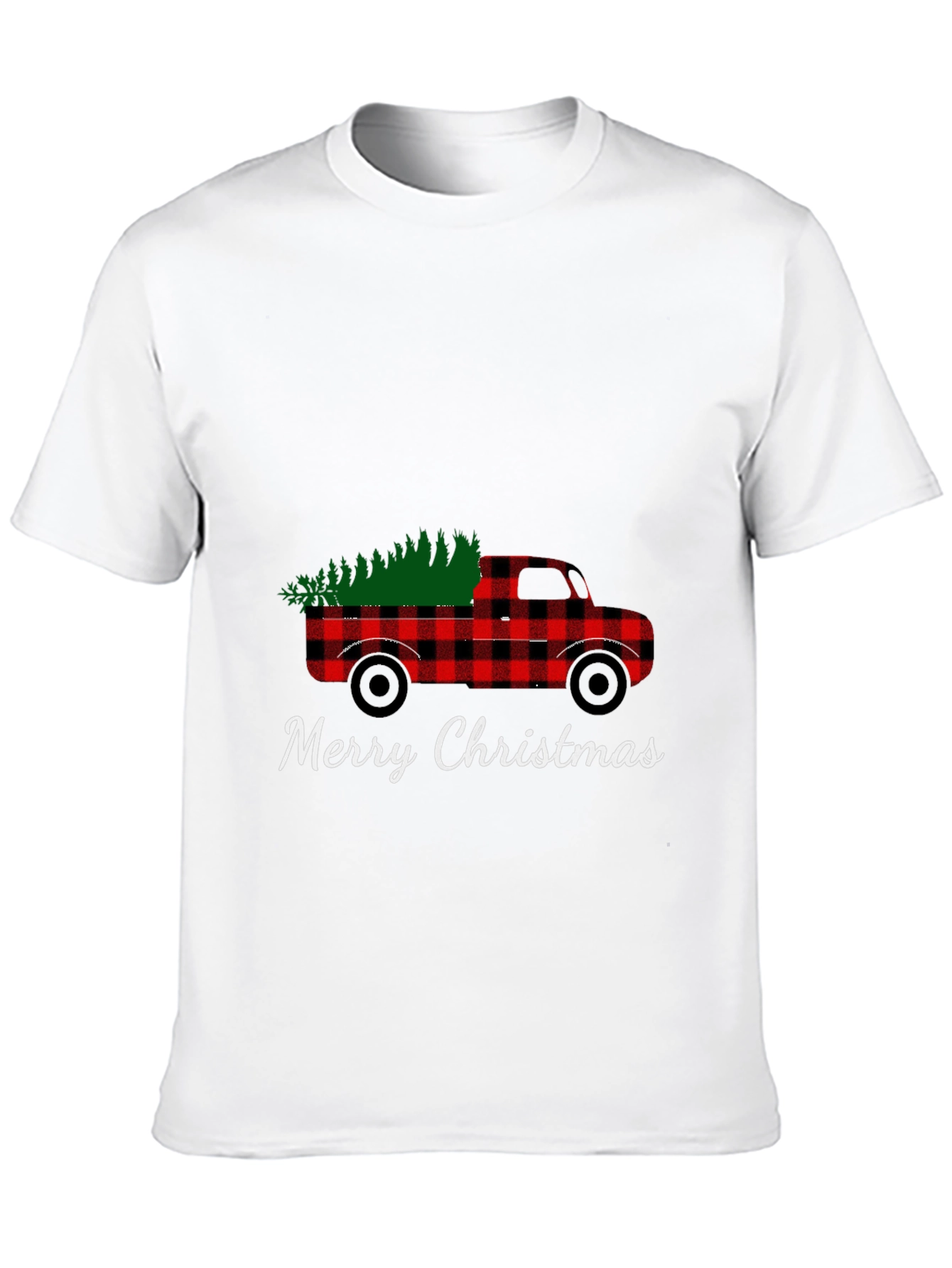 Plaid Truck Christmas T-Shirt