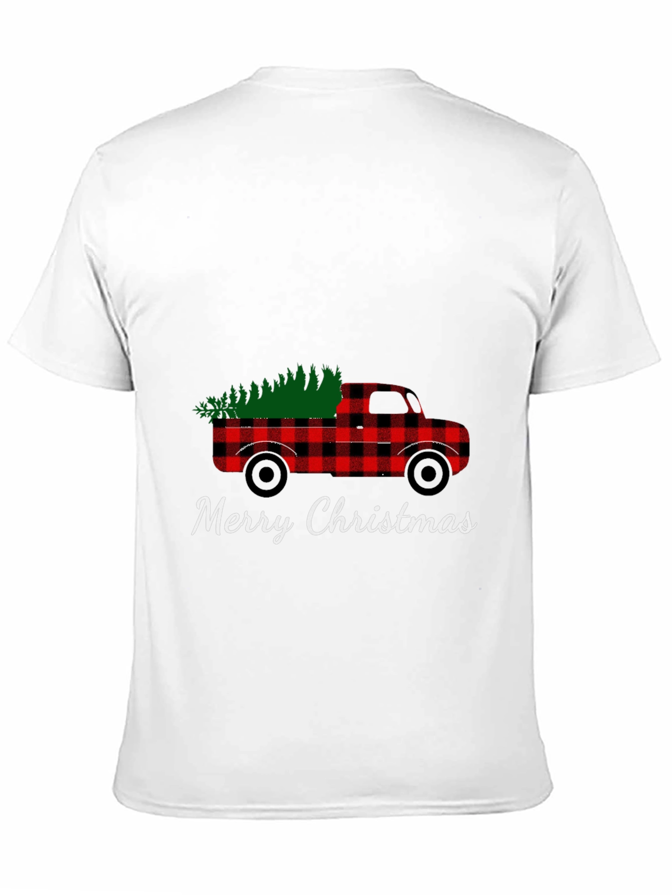 Plaid Truck Christmas T-Shirt