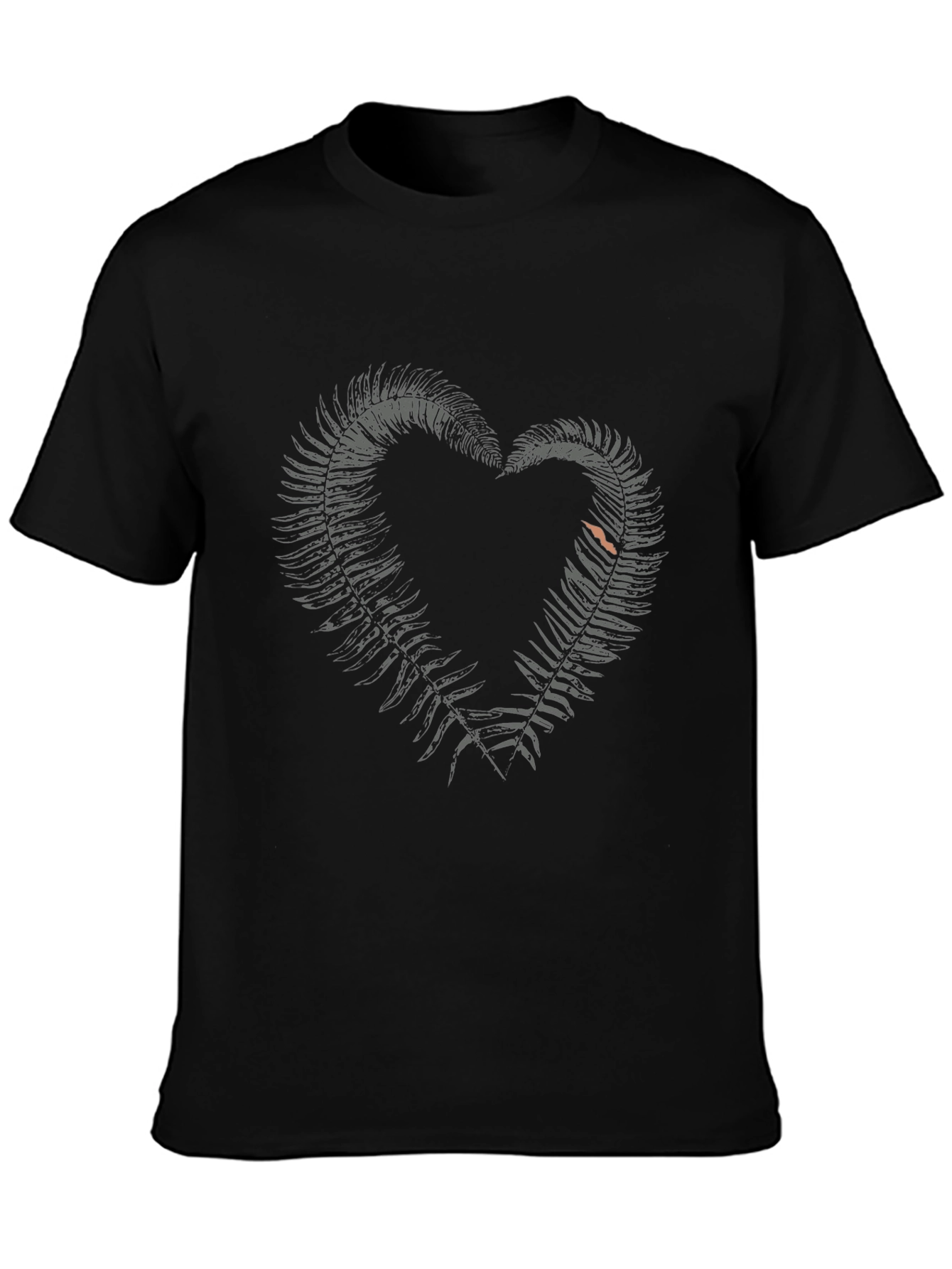Fern Heart Graphic Black T-Shirt