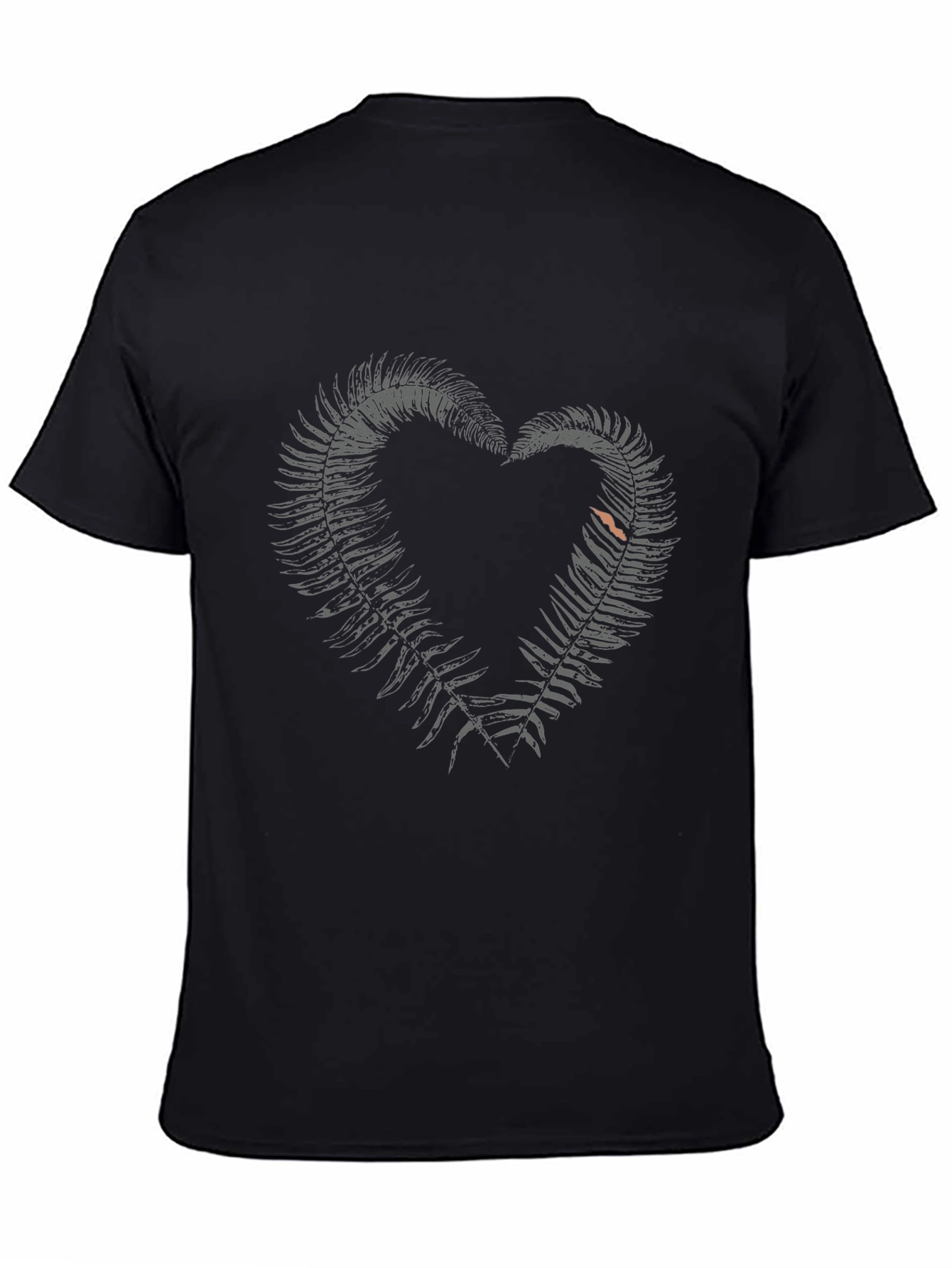 Fern Heart Graphic Black T-Shirt