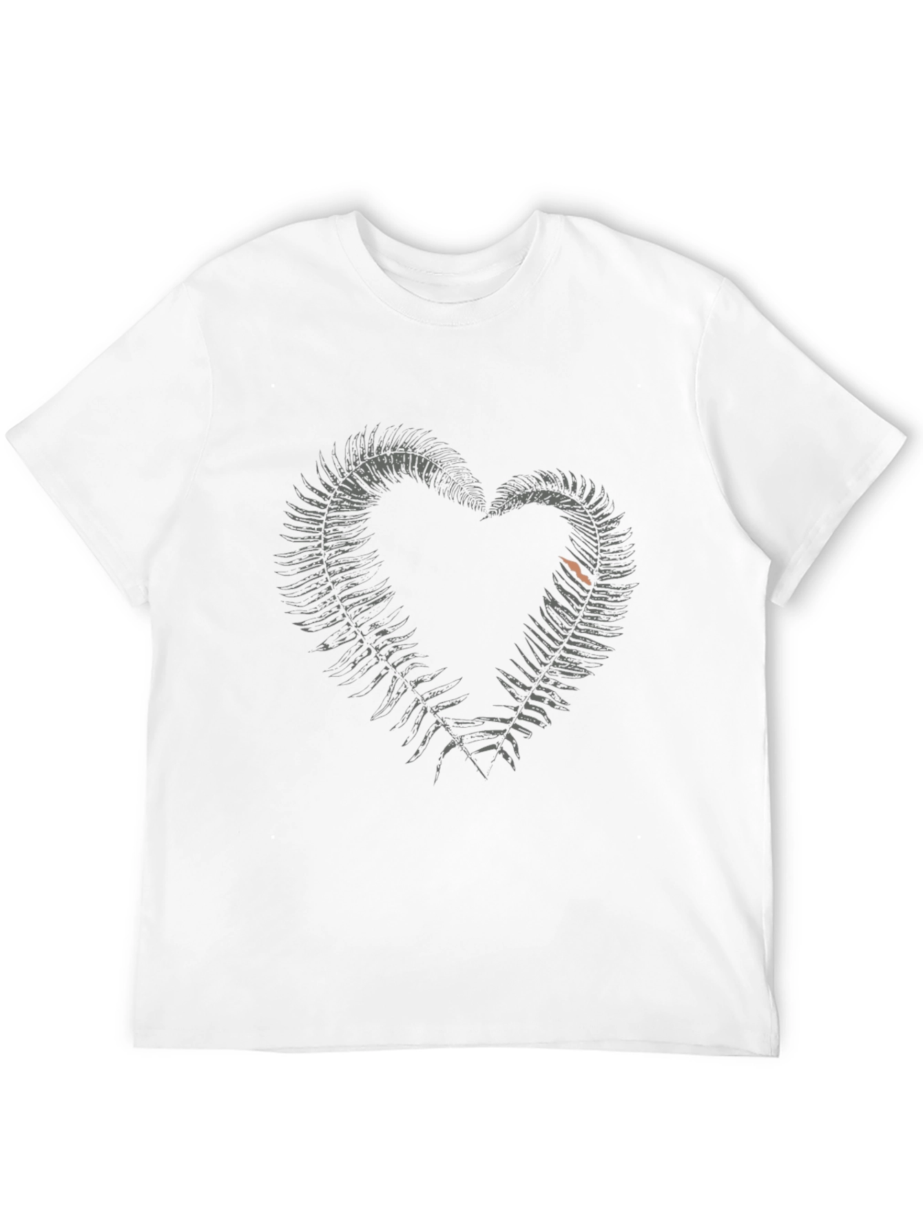 Fern Heart Graphic Black T-Shirt