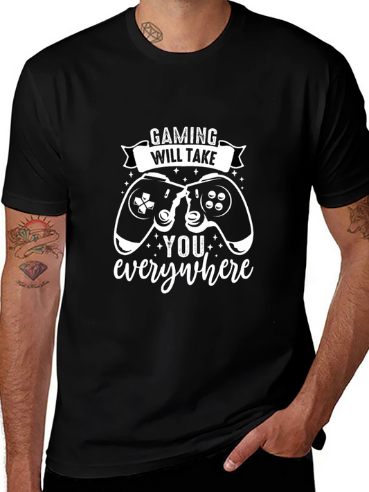 Gaming Will Take You Everywhere Black T-Shirt