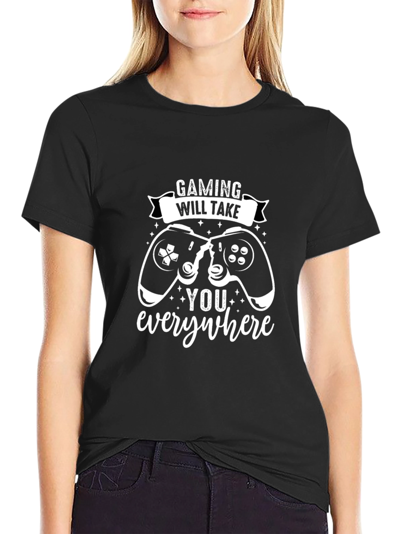 Gaming Will Take You Everywhere Black T-Shirt