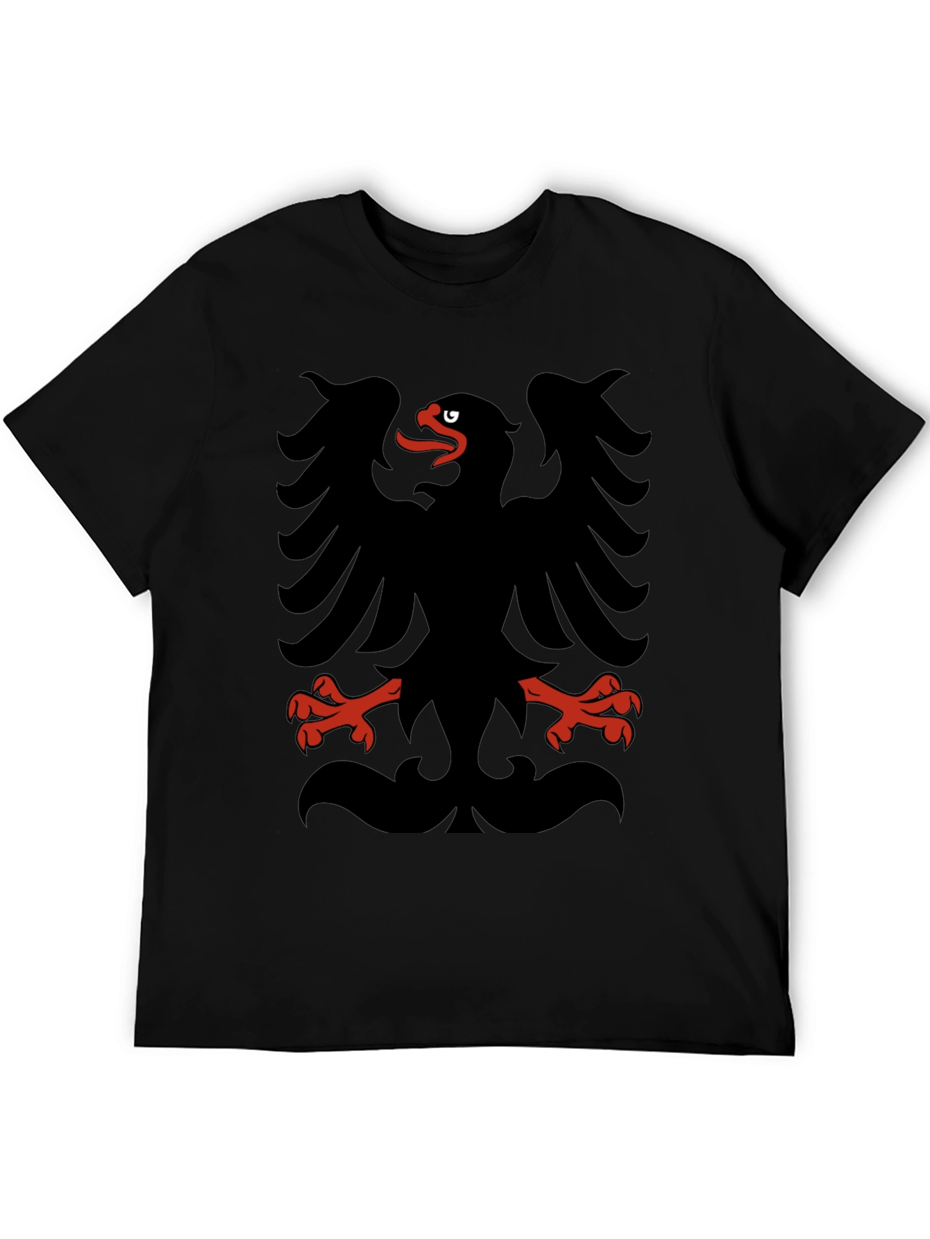 Albanian Eagle Black Graphic T-Shirt