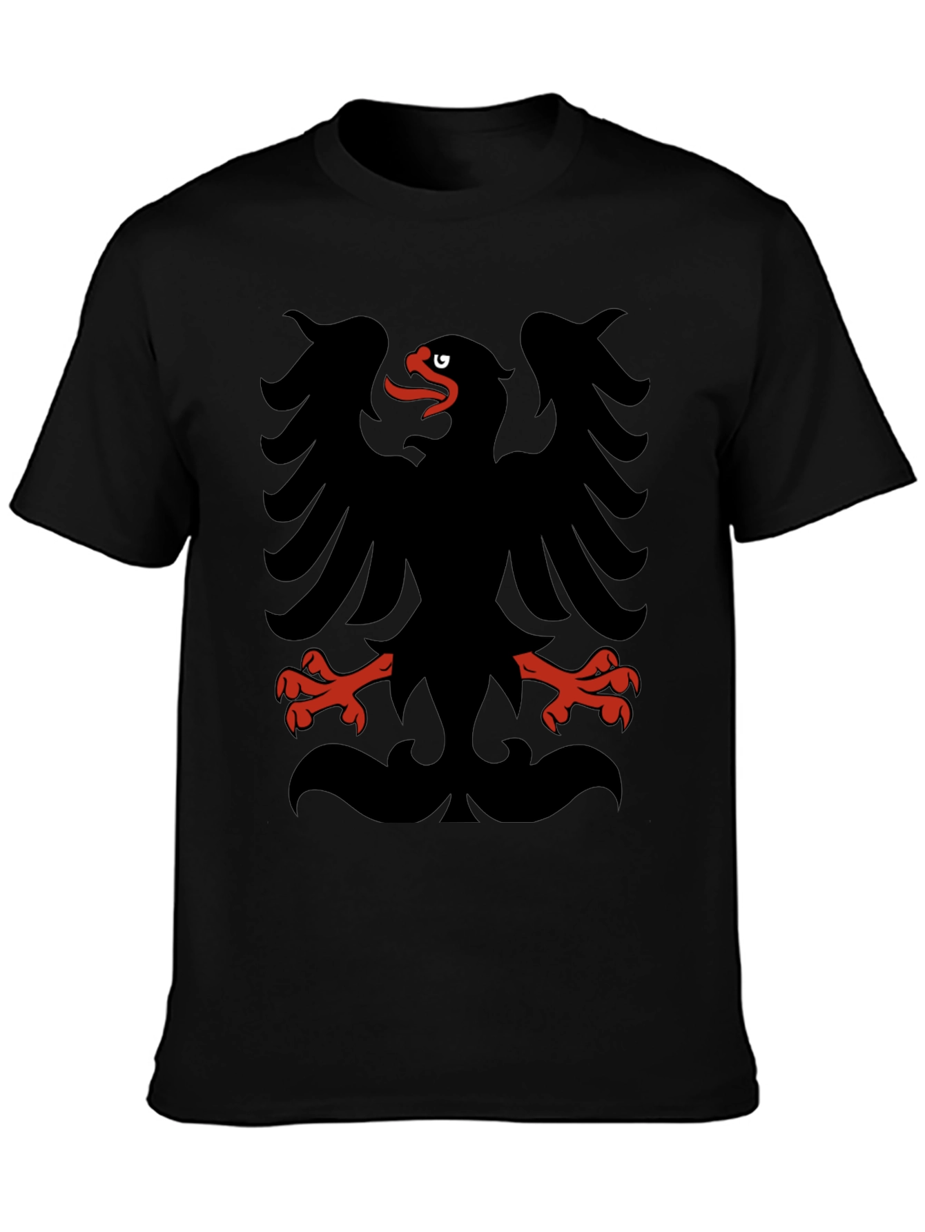 Albanian Eagle Black Graphic T-Shirt