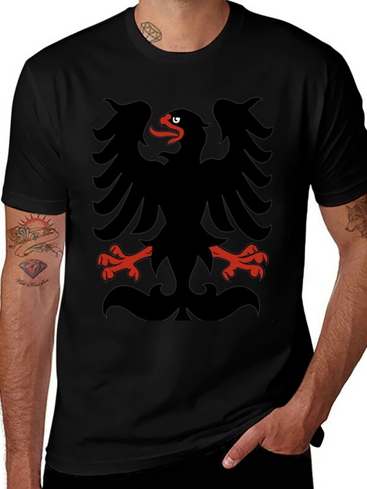 Albanian Eagle Black Graphic T-Shirt