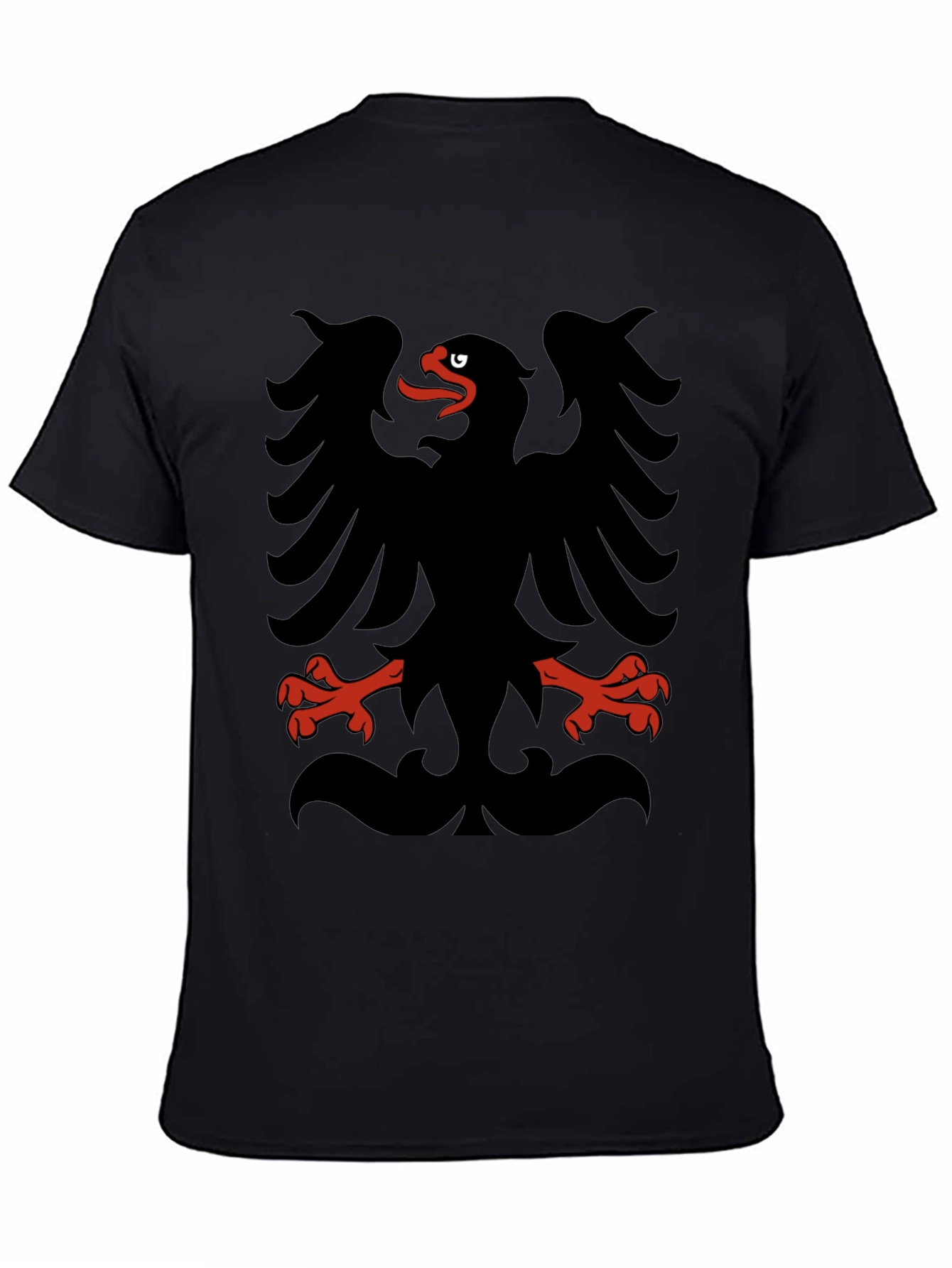 Albanian Eagle Black Graphic T-Shirt
