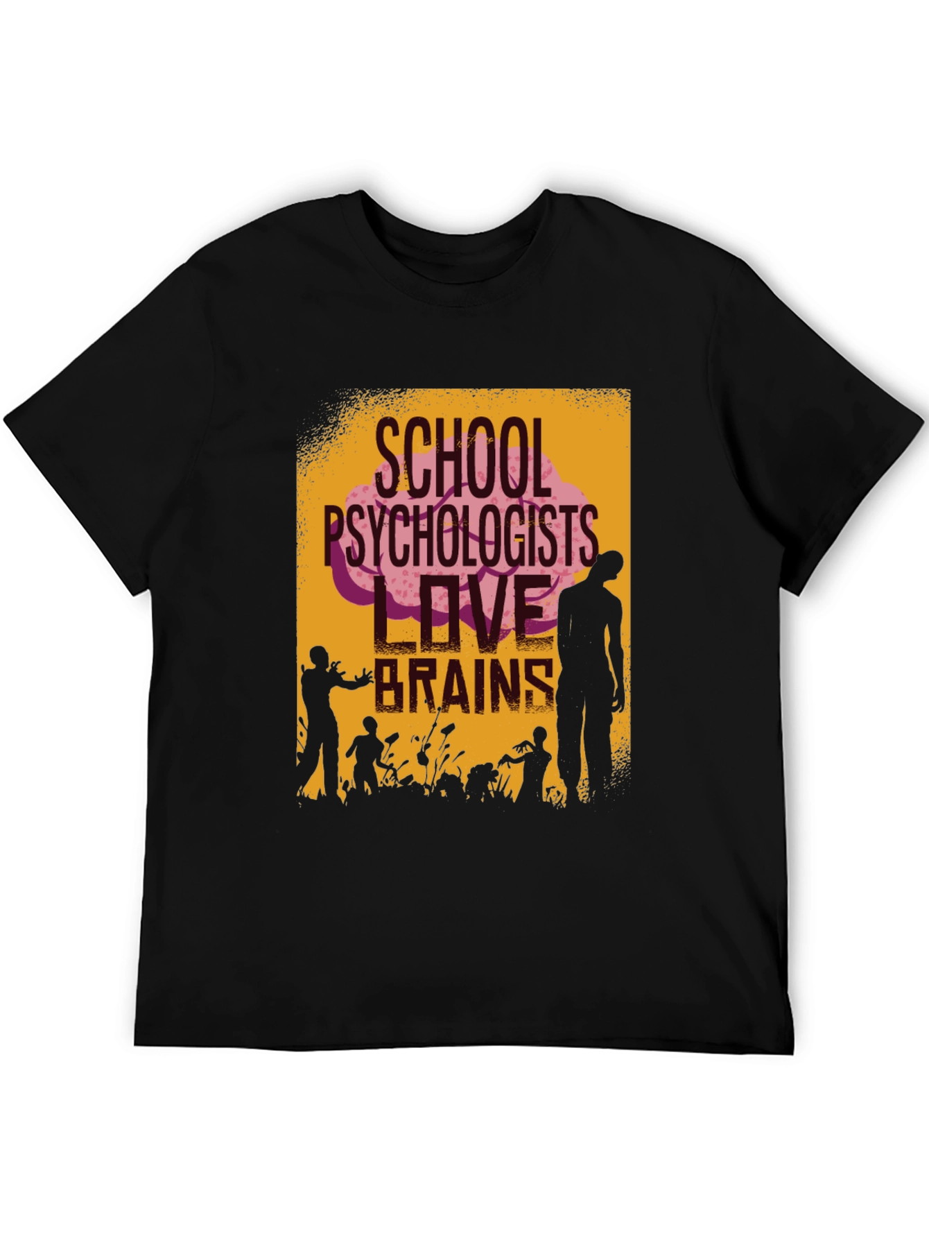 School Psychologists Love Brains Zombie T-Shirt