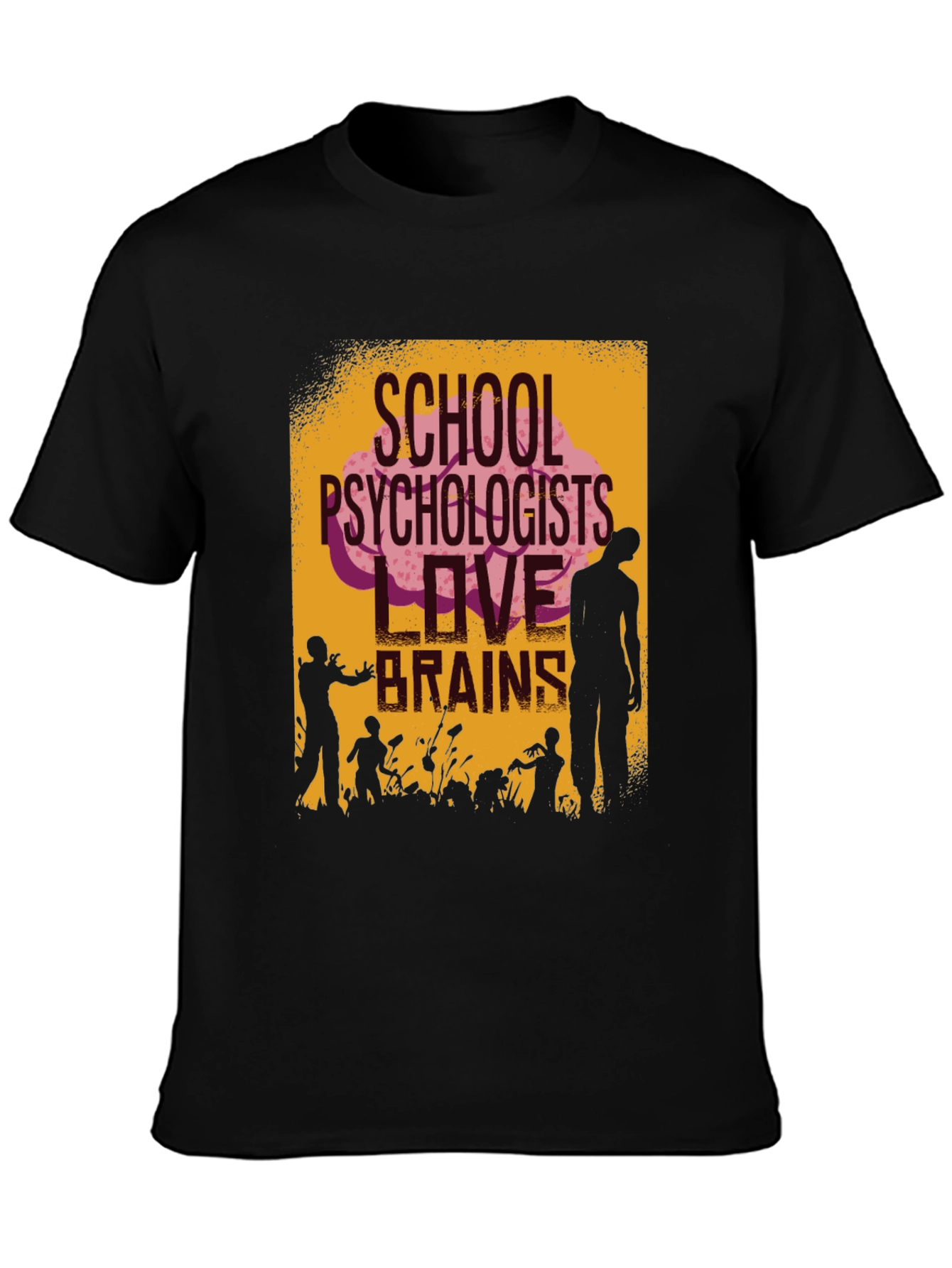 School Psychologists Love Brains Zombie T-Shirt