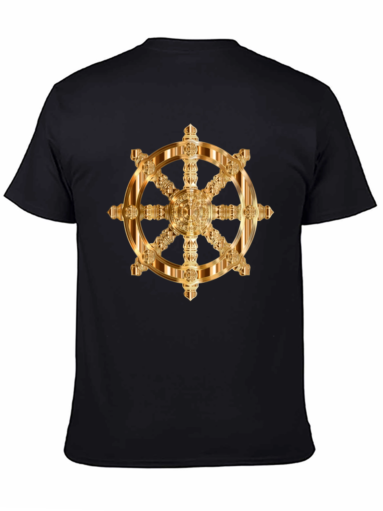 Golden Wheel Dharma T-Shirt - Black