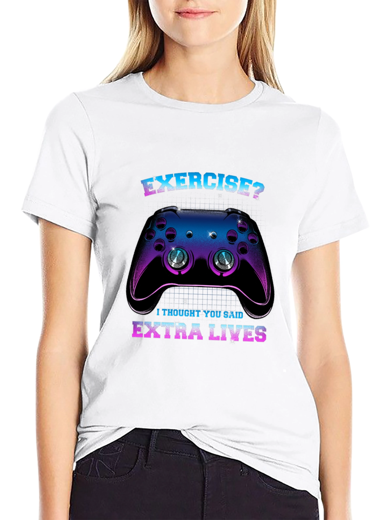 Funny Gamer T-Shirt: Exercise? Extra Lives!