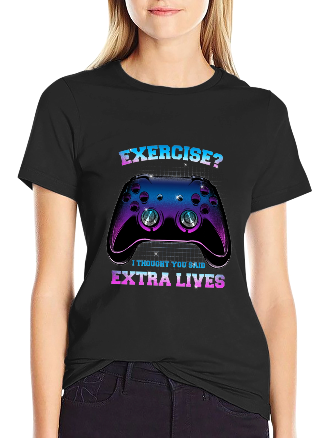 Funny Gamer T-Shirt: Exercise? Extra Lives!