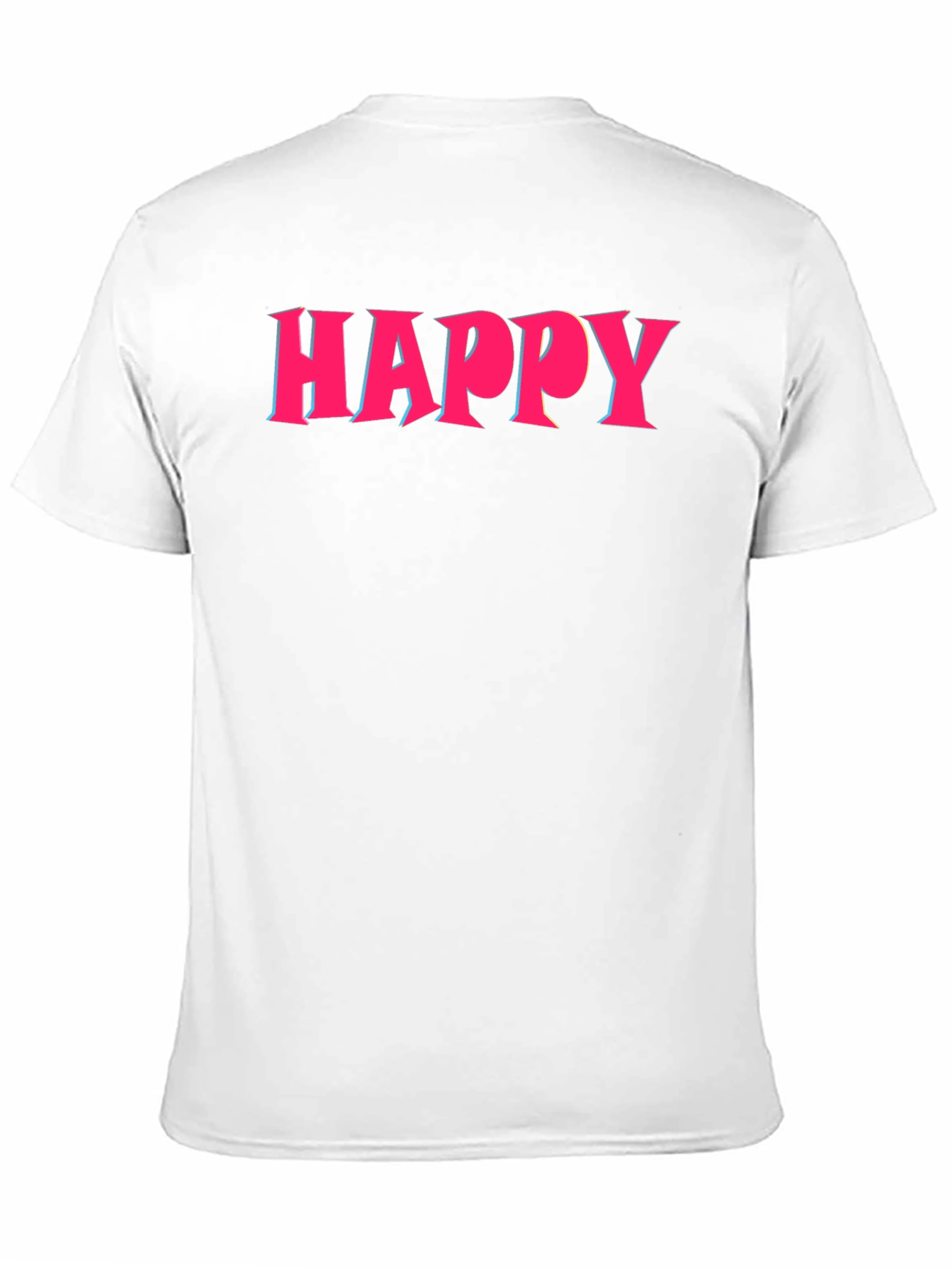 Happy Graphic Print Crew Neck T-Shirt