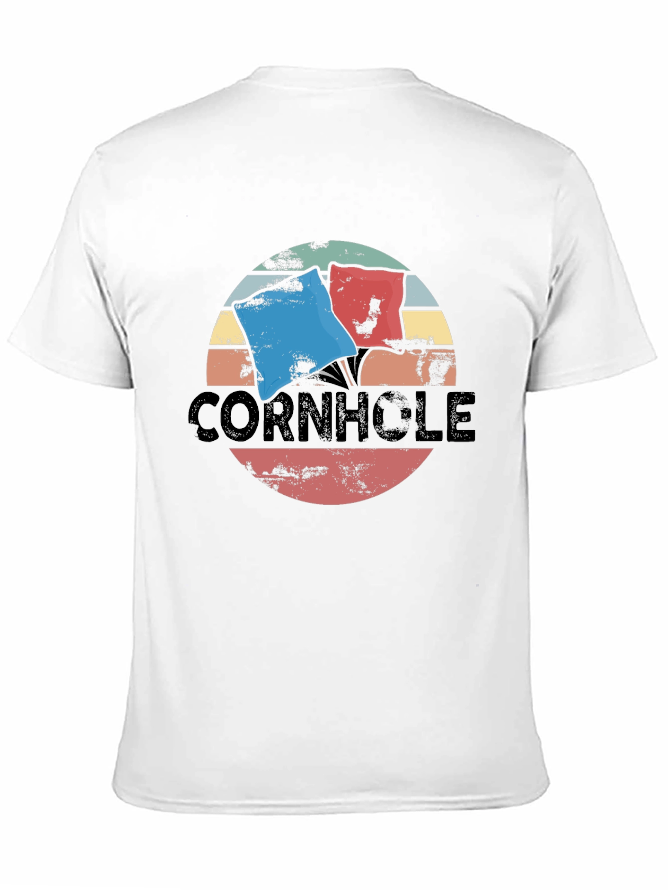 Retro Cornhole T-Shirt - Distressed Design