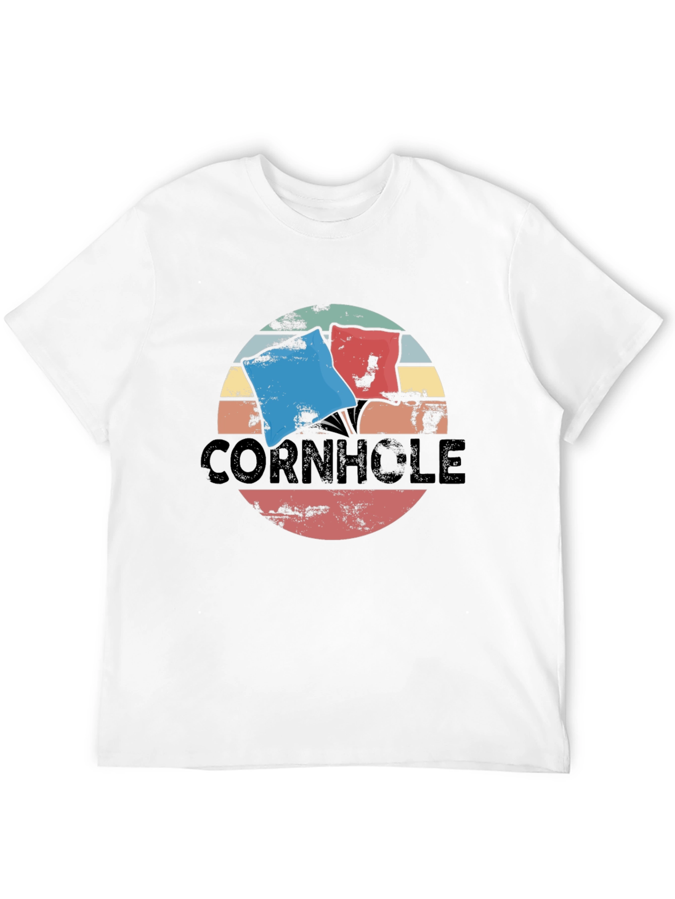 Retro Cornhole T-Shirt - Distressed Design