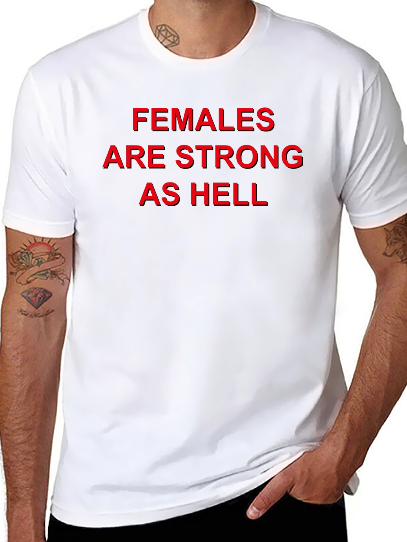 Females Are Strong As Hell Black Tee