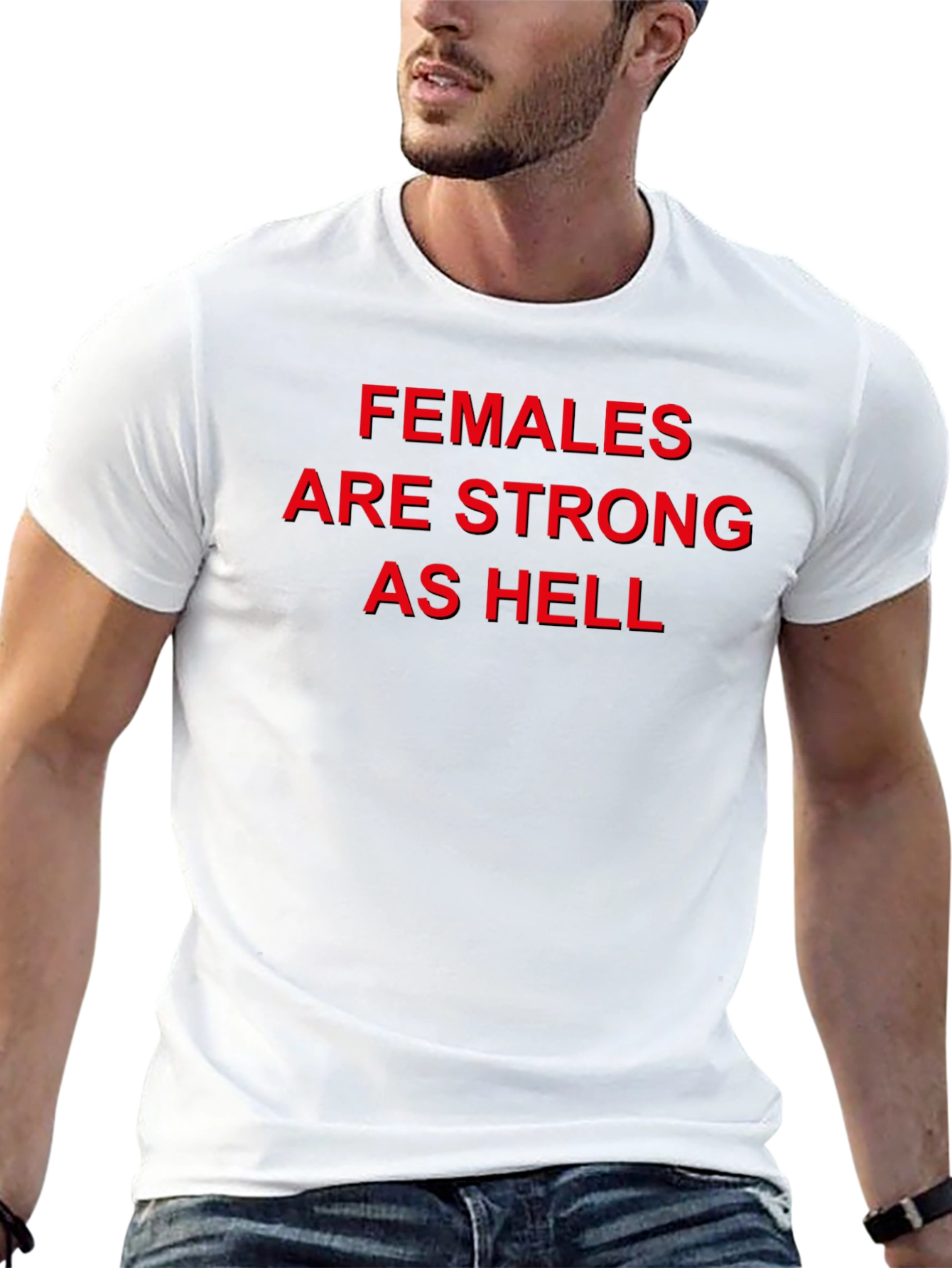 Females Are Strong As Hell Black Tee