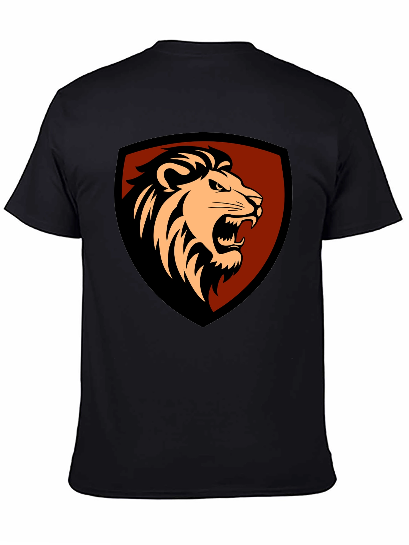 Lion Shield Graphic Tee - Mens Black T-Shirt