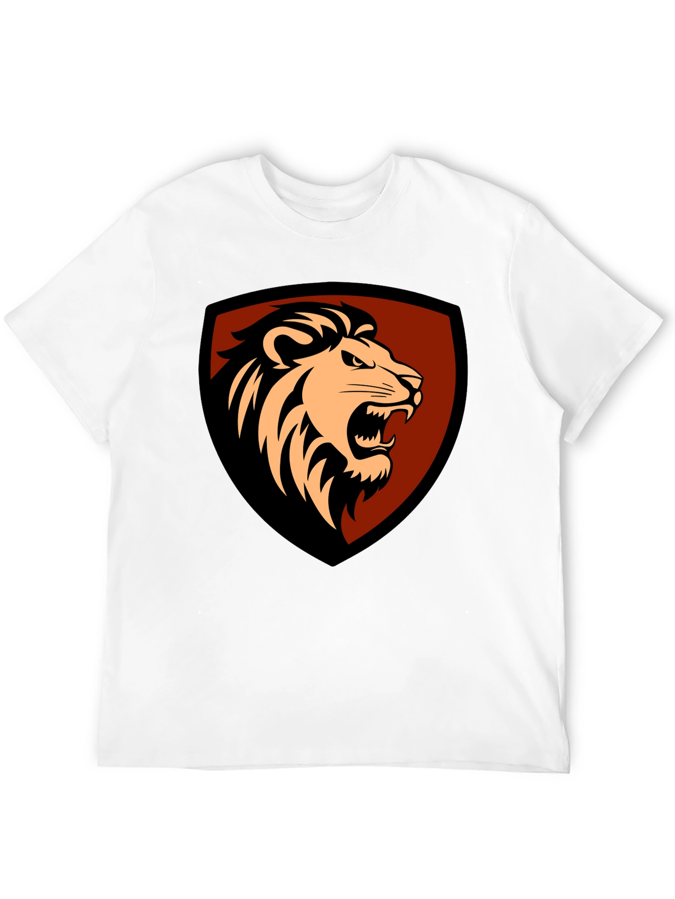 Lion Shield Graphic Tee - Mens Black T-Shirt