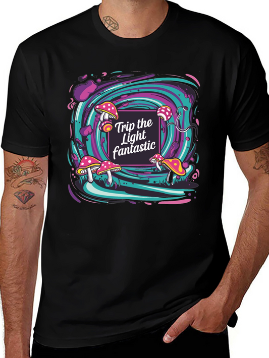 Psychedelic Mushroom Trip T-Shirt - Light Fantastic Design