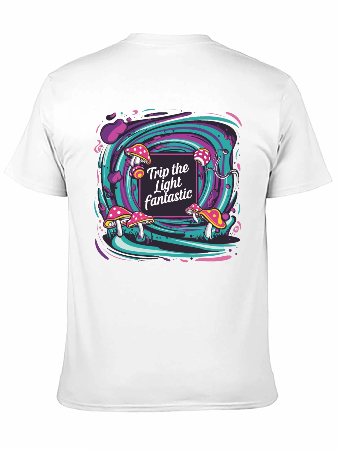 Psychedelic Mushroom Trip T-Shirt - Light Fantastic Design