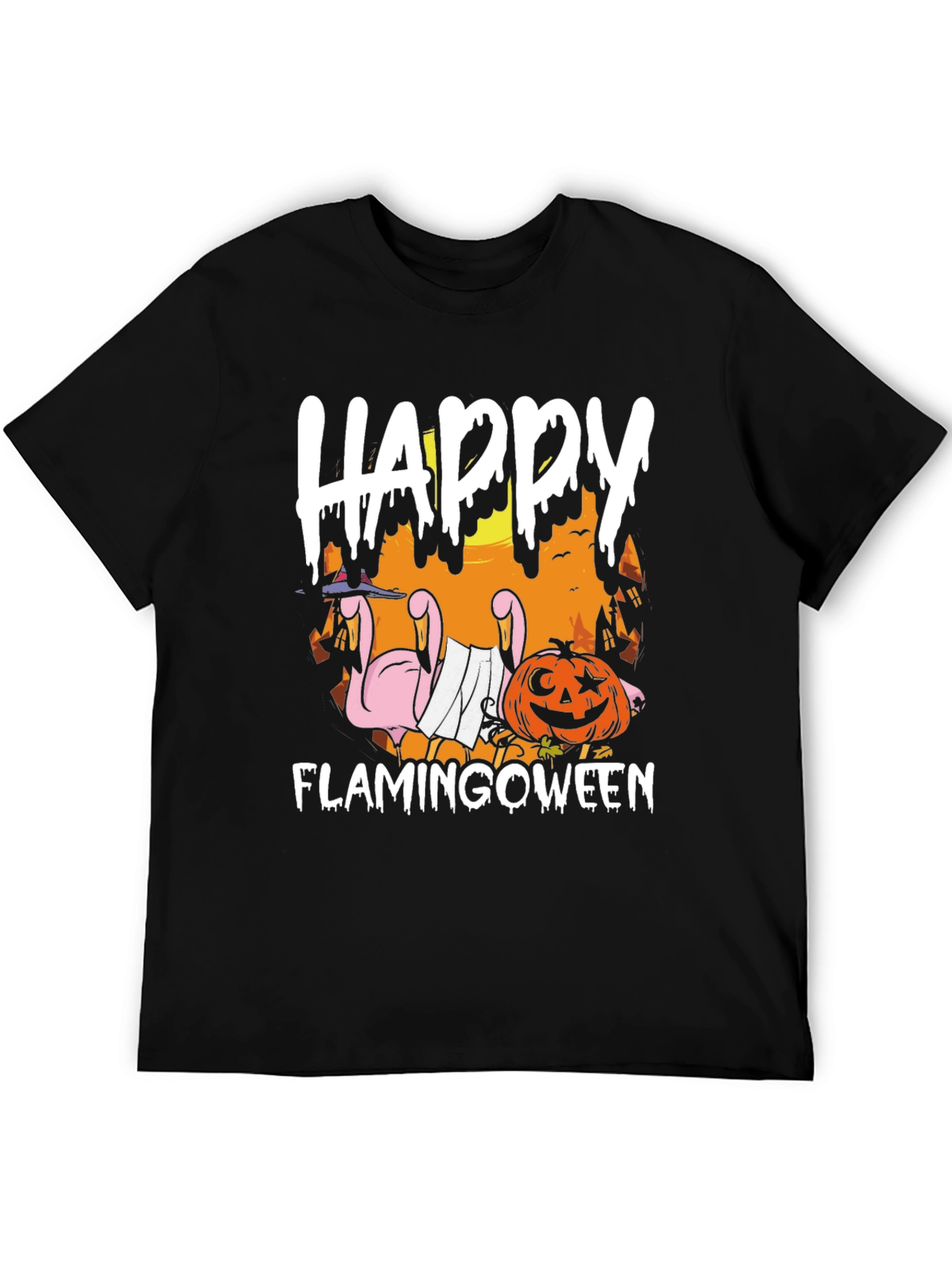 Happy Flamingoween Halloween T-Shirt