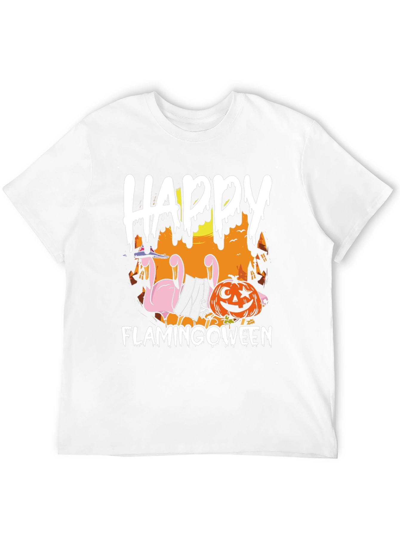 Happy Flamingoween Halloween T-Shirt