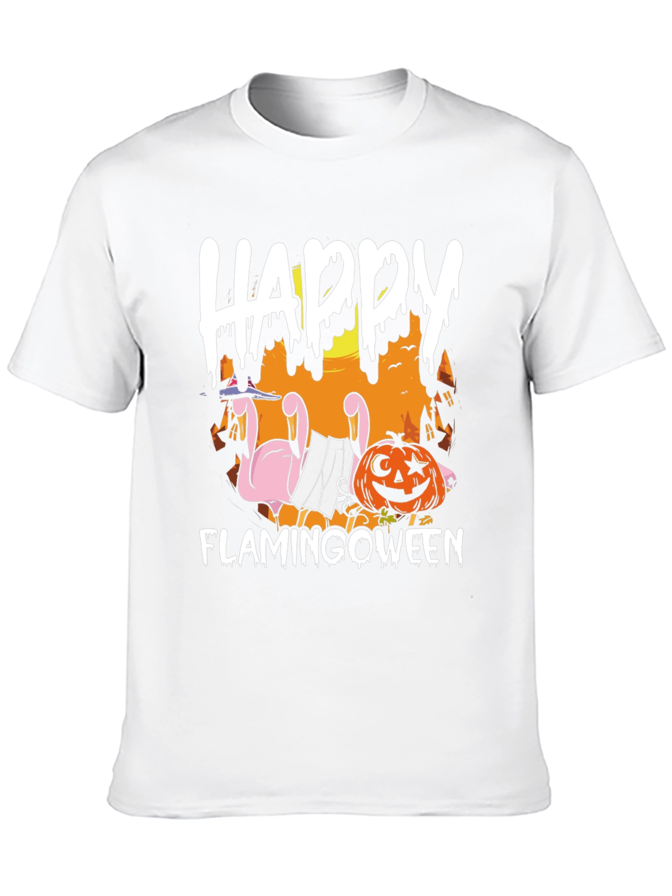 Happy Flamingoween Halloween T-Shirt