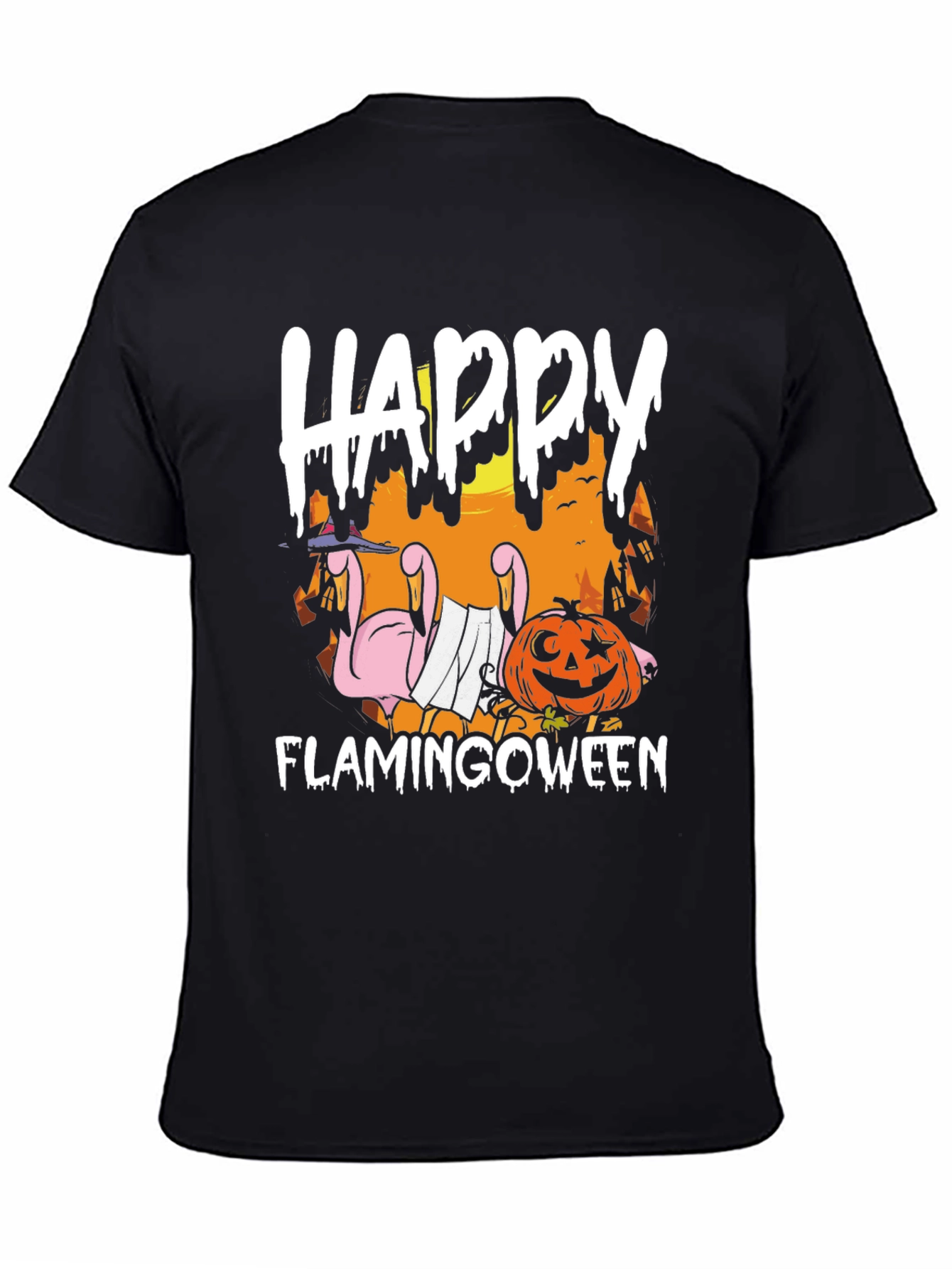 Happy Flamingoween Halloween T-Shirt