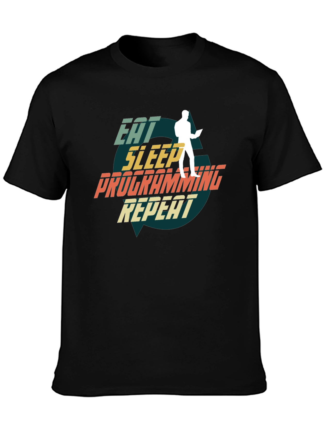 Eat Sleep Programming Repeat Black T-Shirt