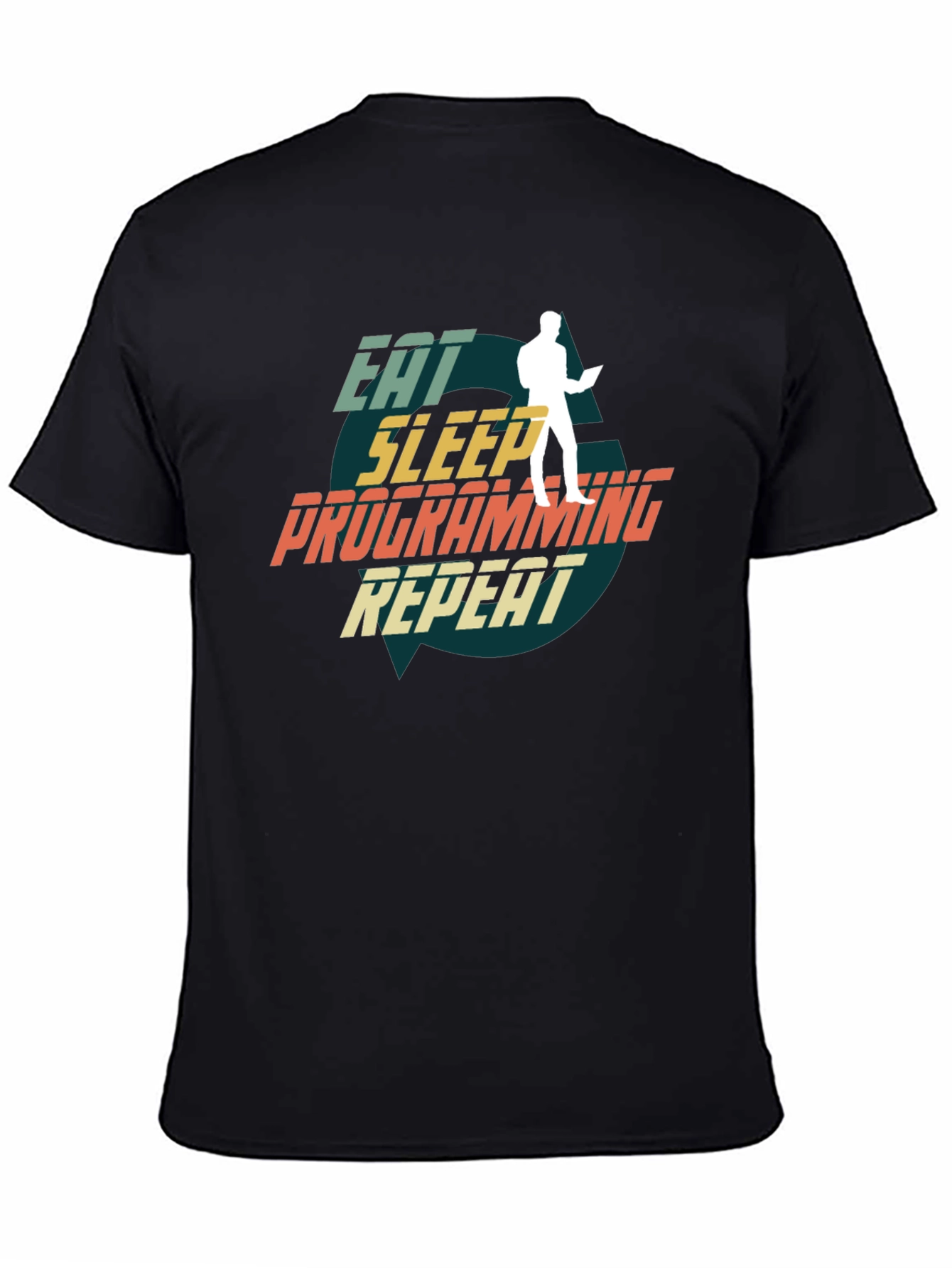 Eat Sleep Programming Repeat Black T-Shirt