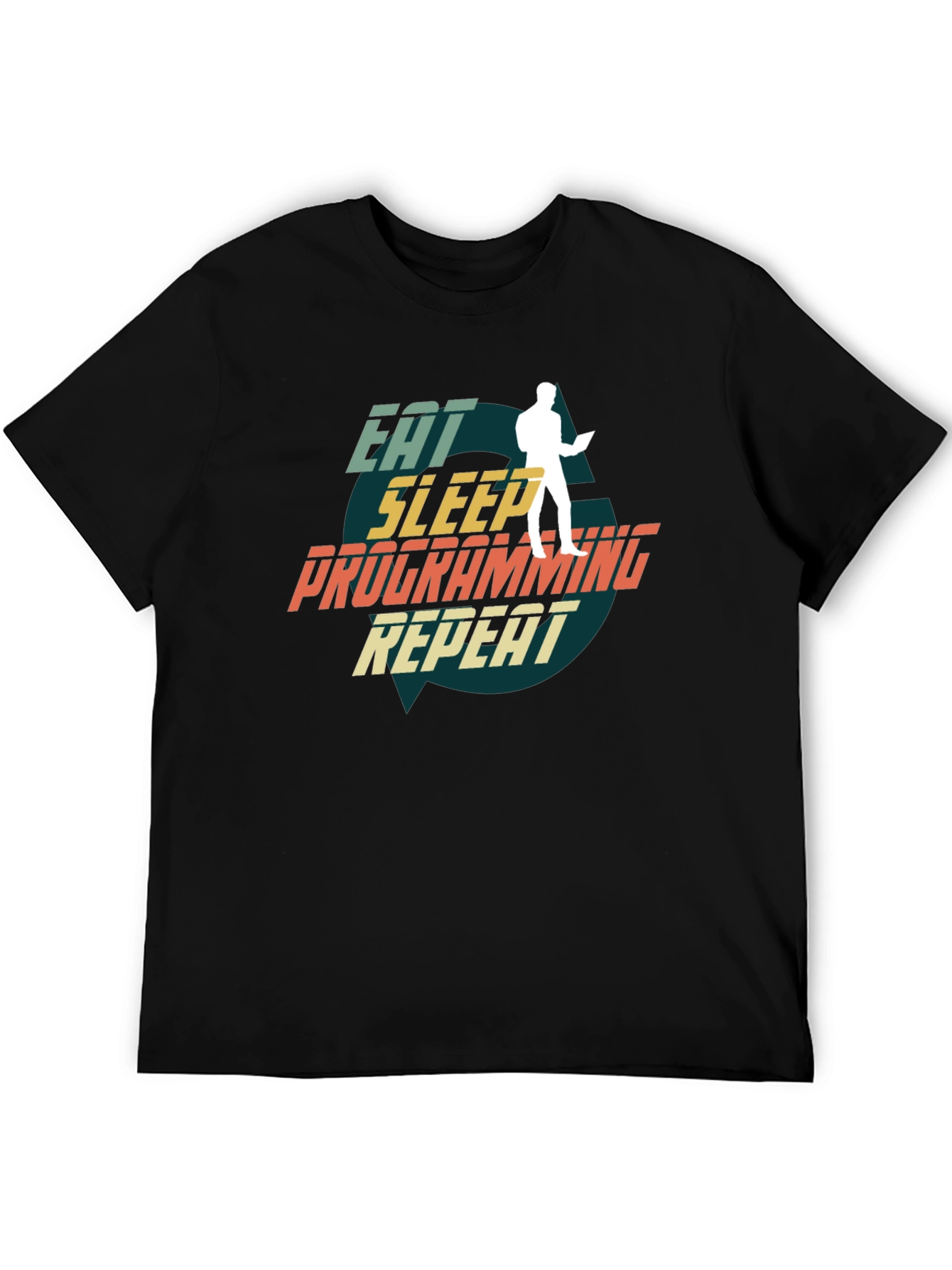 Eat Sleep Programming Repeat Black T-Shirt