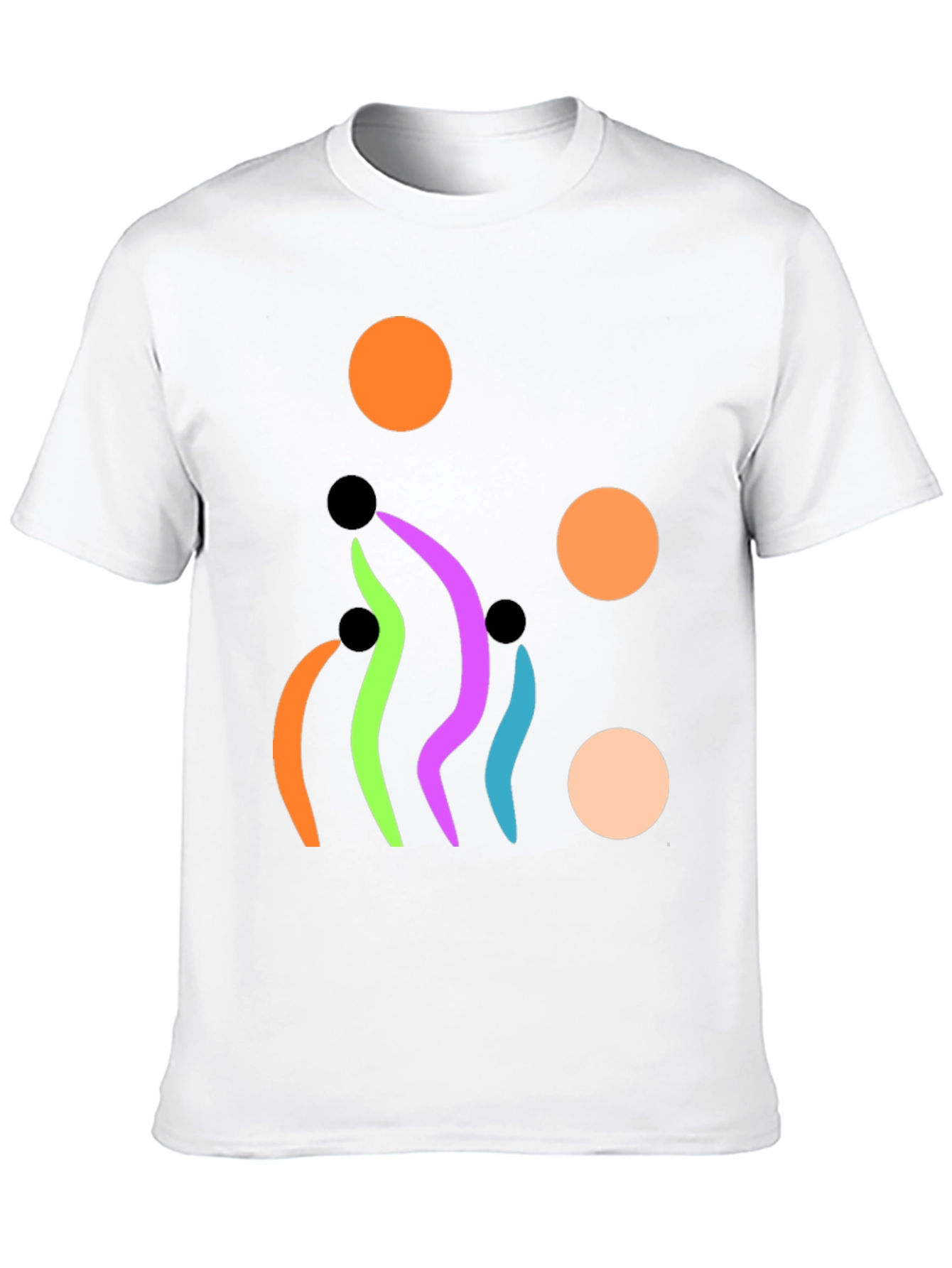 Abstract Graphic Print Black T-Shirt