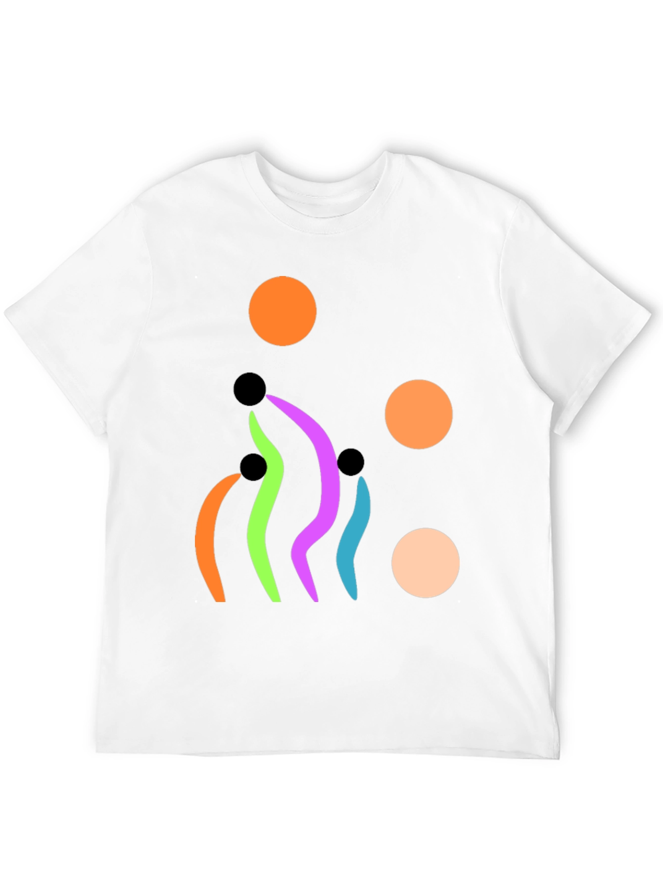 Abstract Graphic Print Black T-Shirt